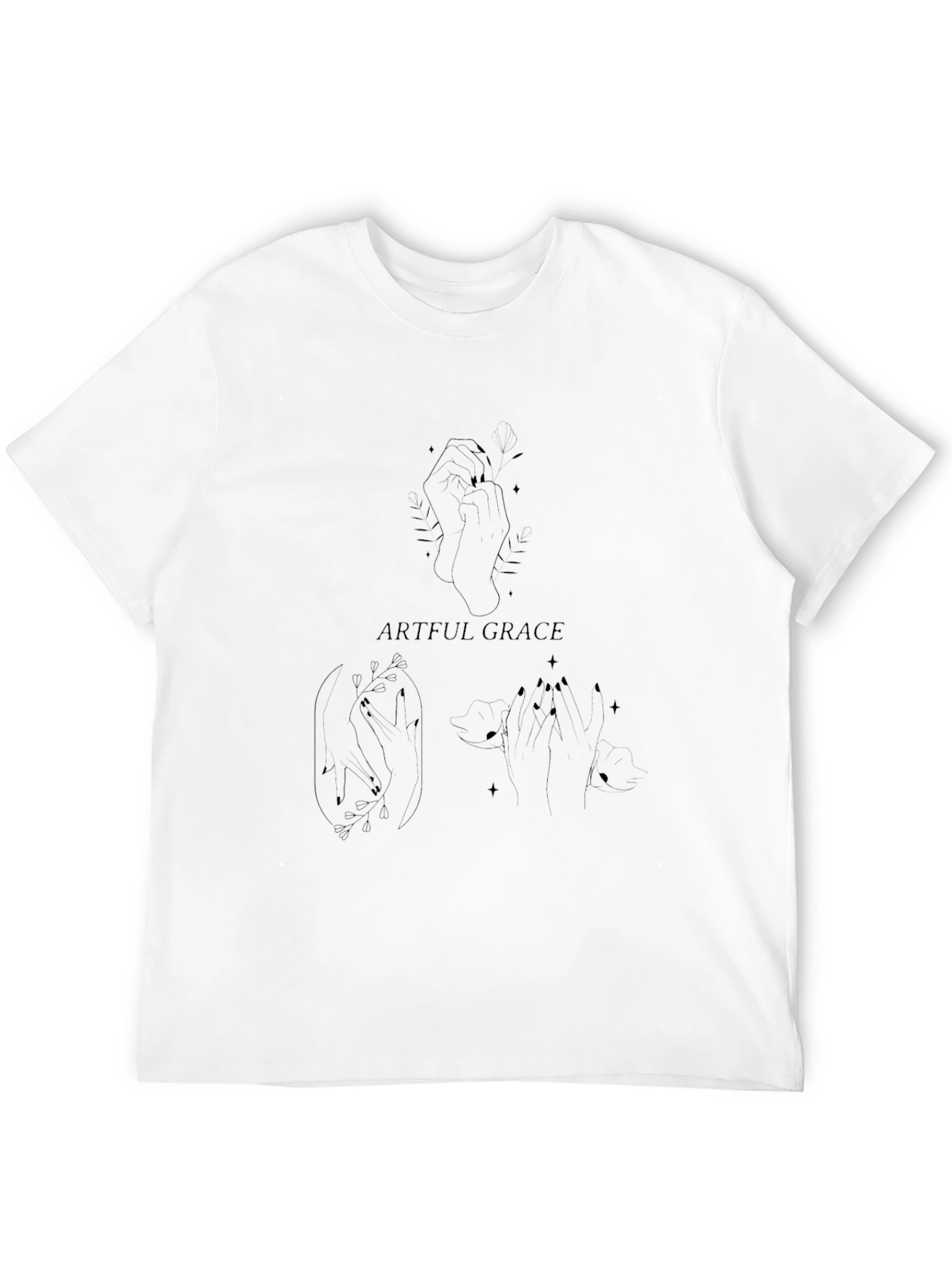 Artful Grace Graphic Tee - Black Unisex T-Shirt