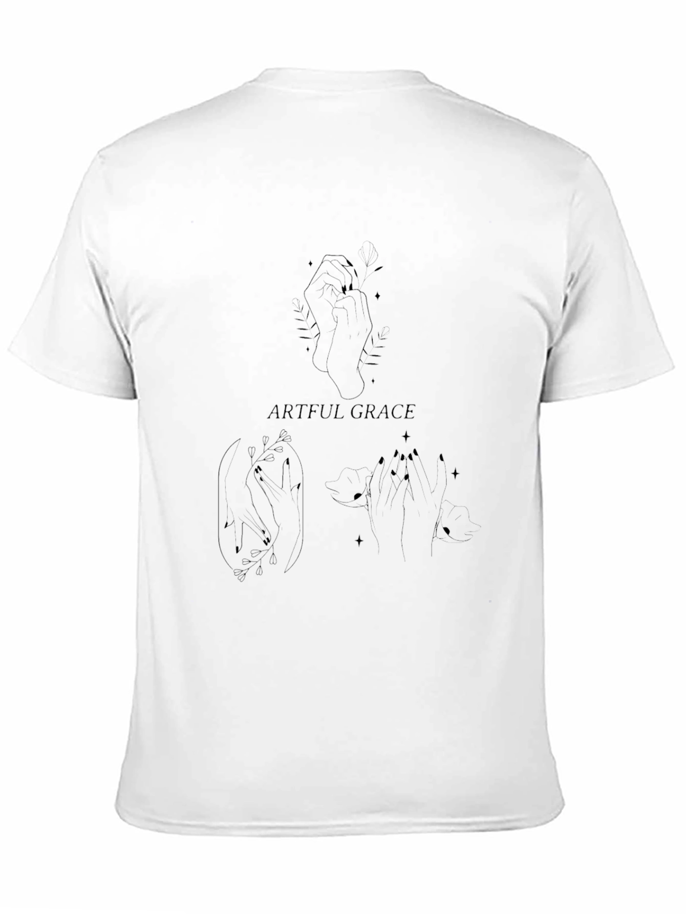 Artful Grace Graphic Tee - Black Unisex T-Shirt
