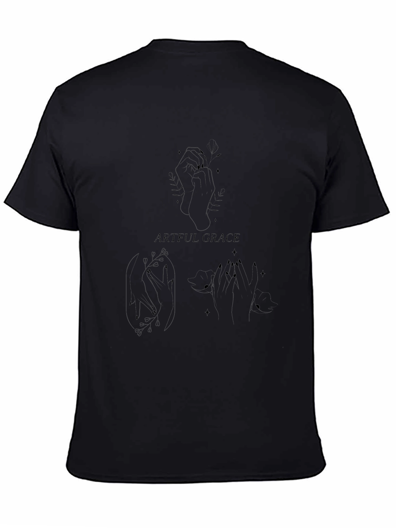 Artful Grace Graphic Tee - Black Unisex T-Shirt