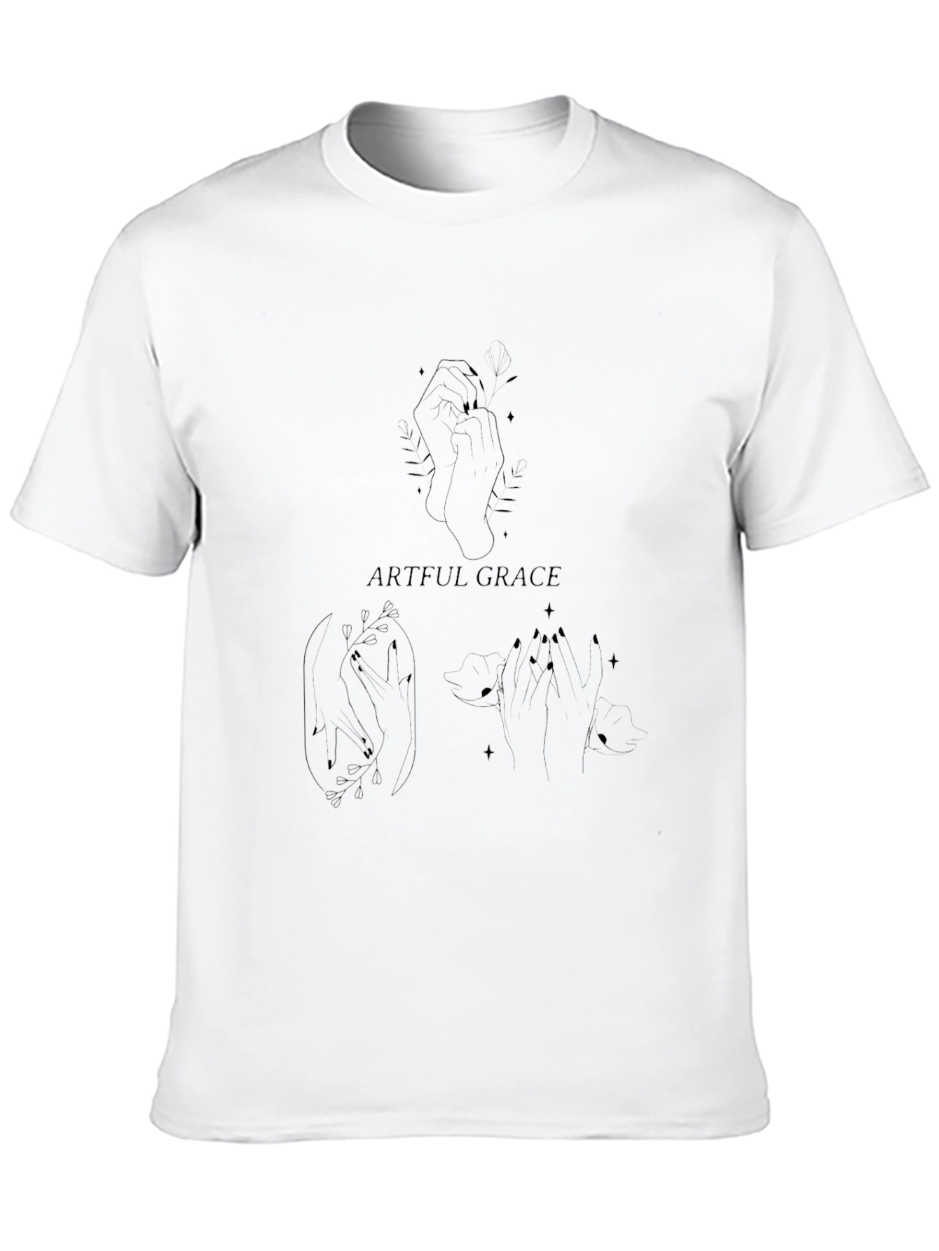 Artful Grace Graphic Tee - Black Unisex T-Shirt