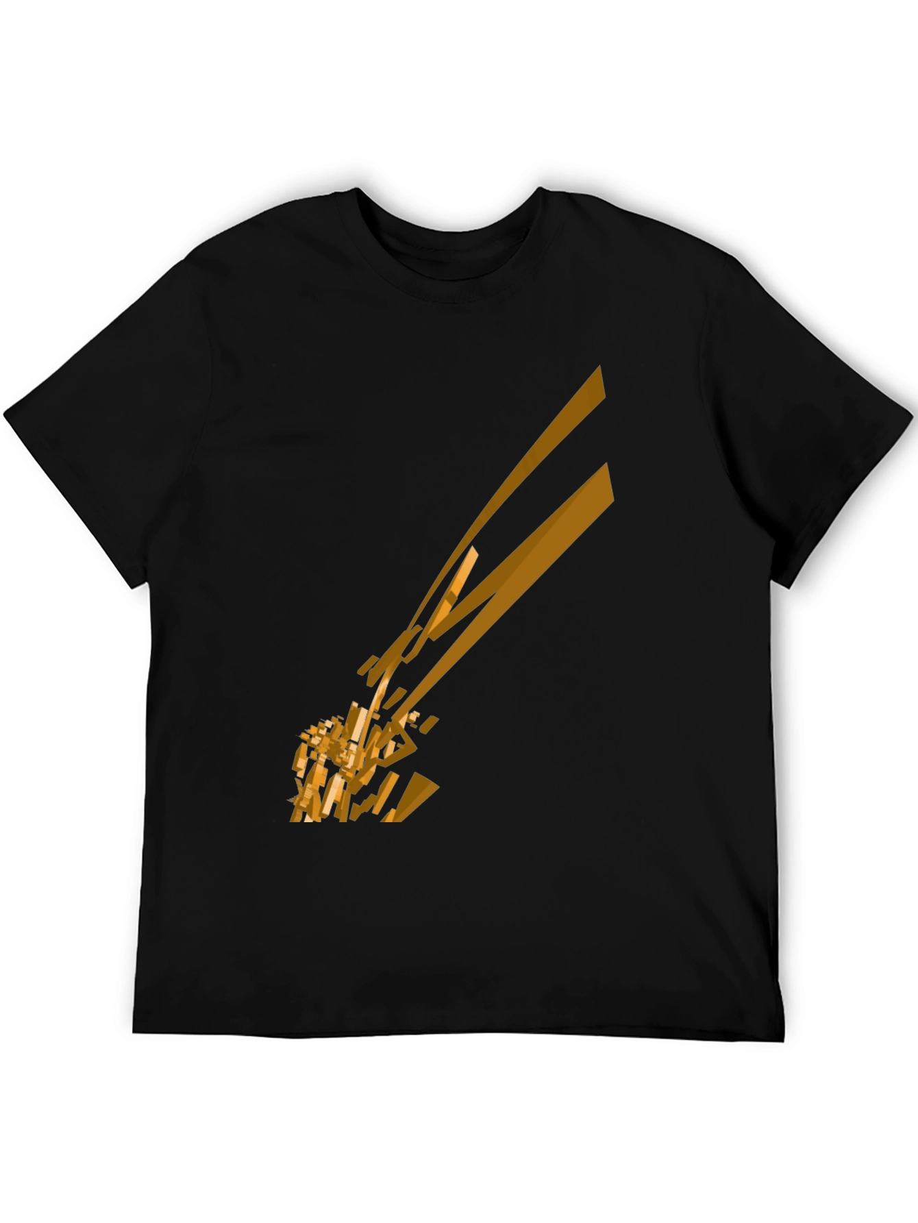 Abstract Geometric Tee - Black Graphic T-Shirt