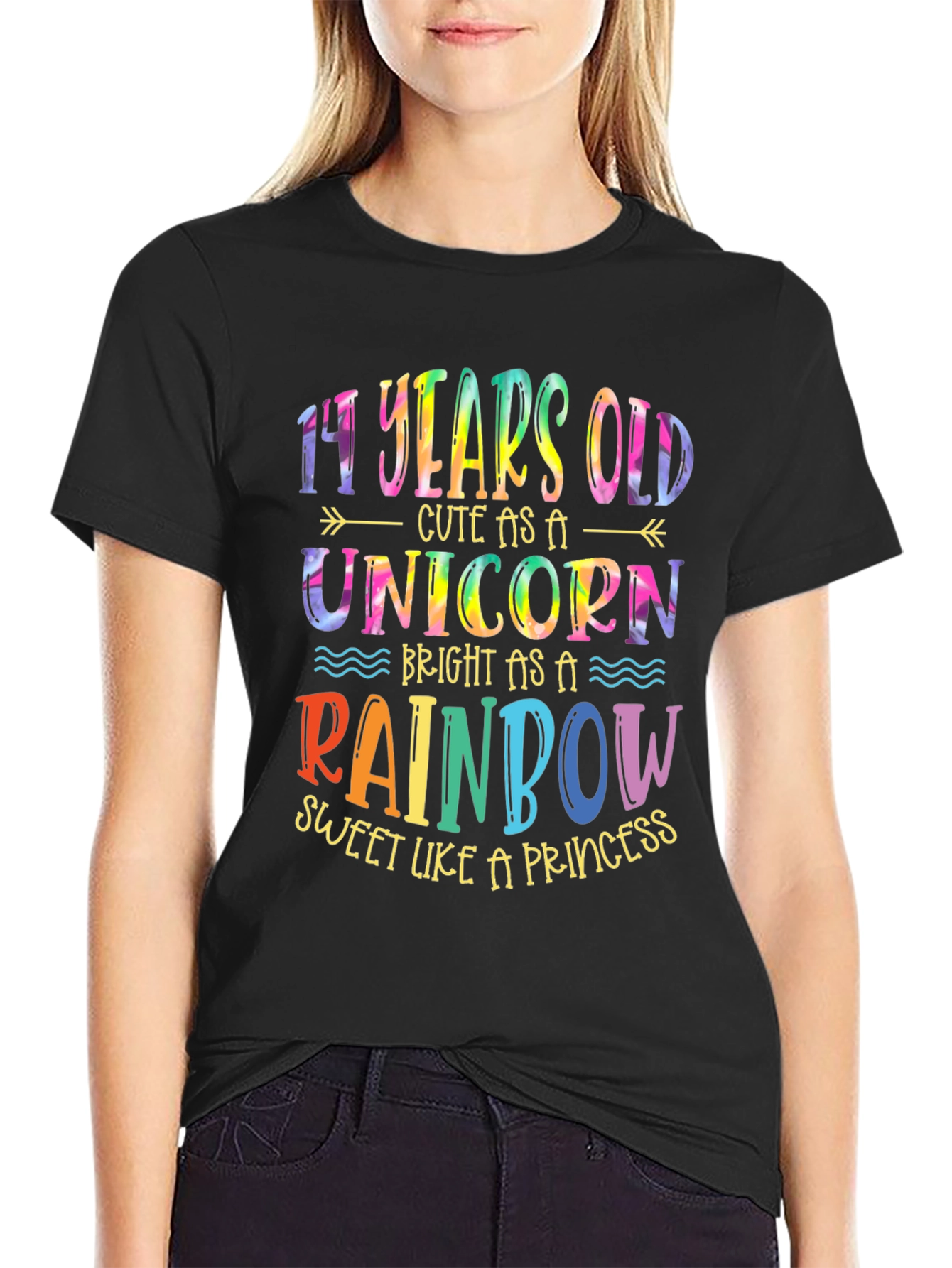 14th Birthday Unicorn Rainbow T-Shirt