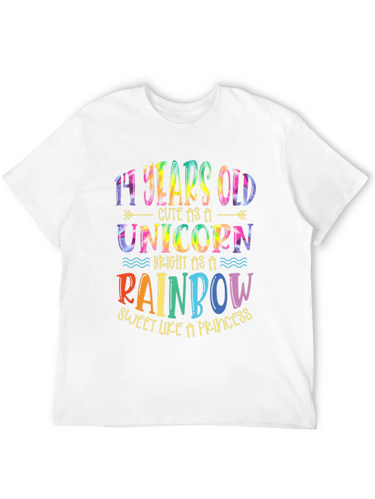 14th Birthday Unicorn Rainbow T-Shirt
