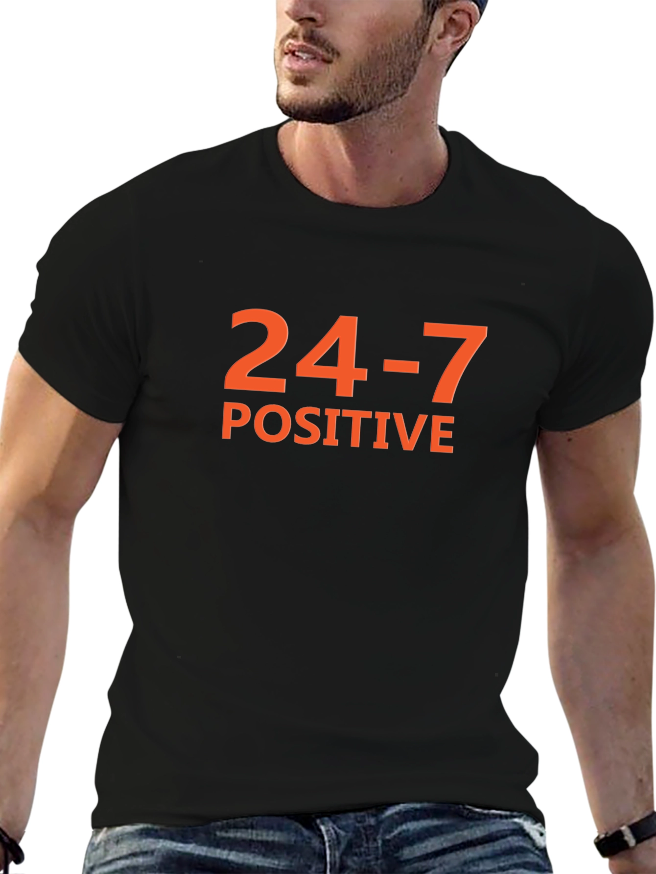 24-7 Positive Graphic Tee - Black Short Sleeve