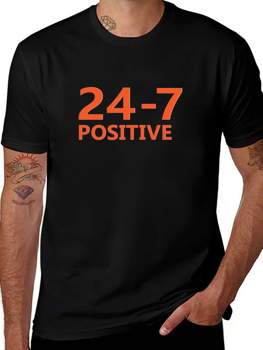 24-7 Positive Graphic Tee - Black Short Sleeve