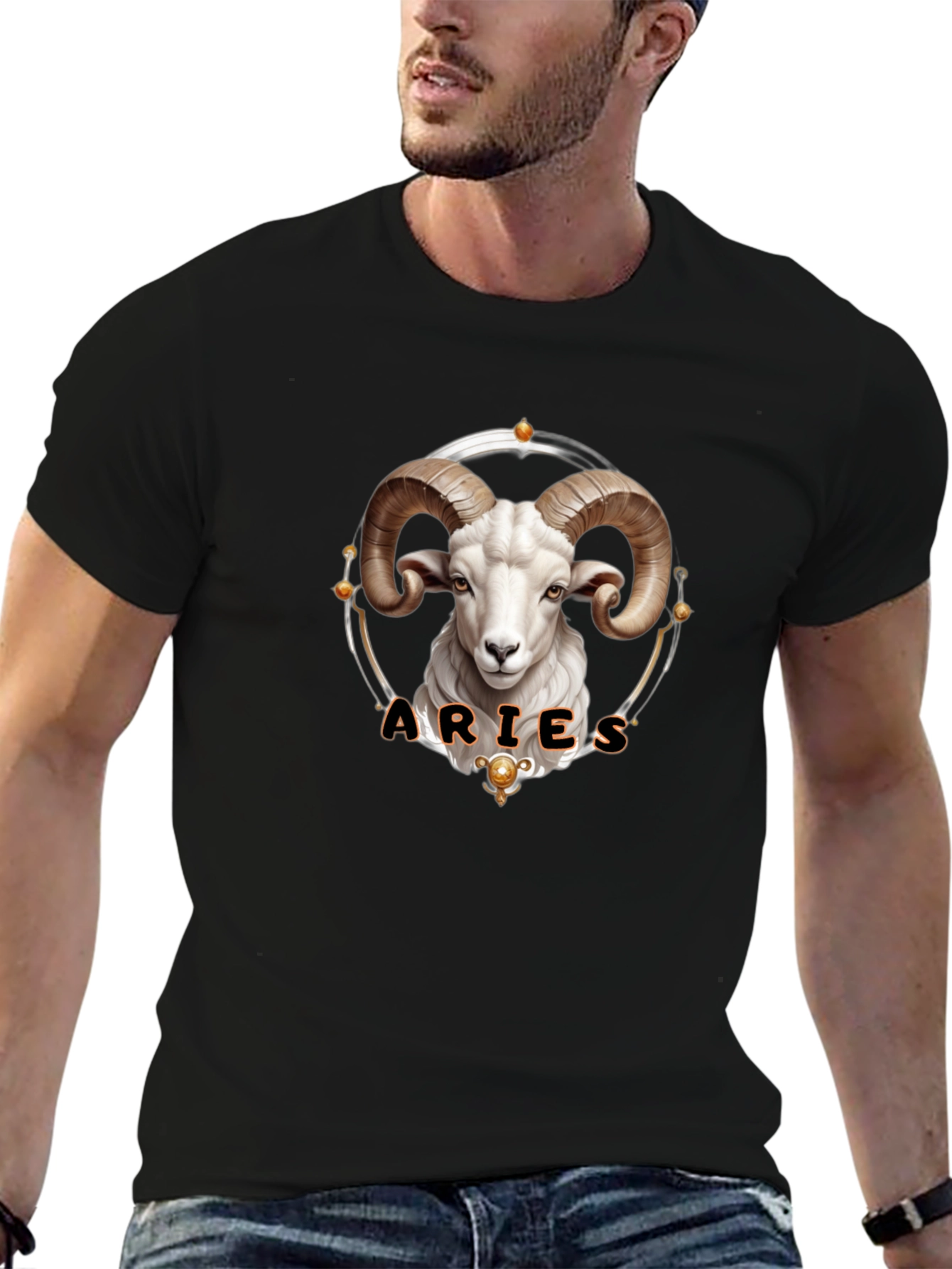 Aries Zodiac Graphic T-Shirt - Premium Cotton Blend