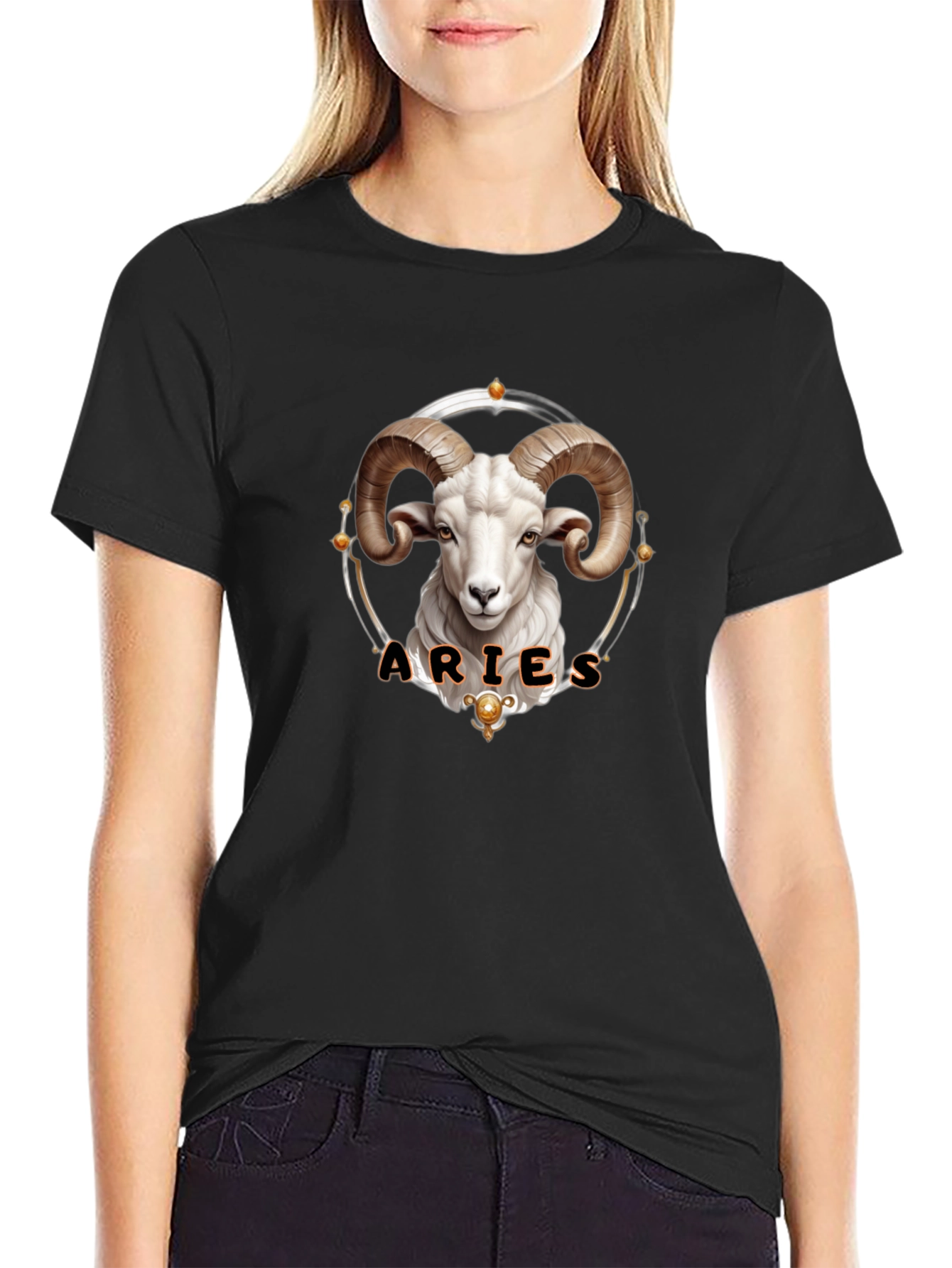 Aries Zodiac Graphic T-Shirt - Premium Cotton Blend