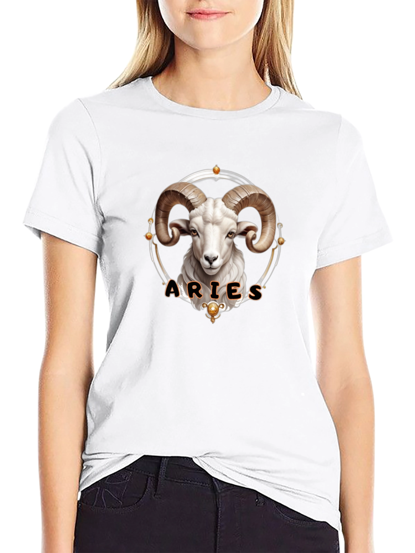 Aries Zodiac Graphic T-Shirt - Premium Cotton Blend