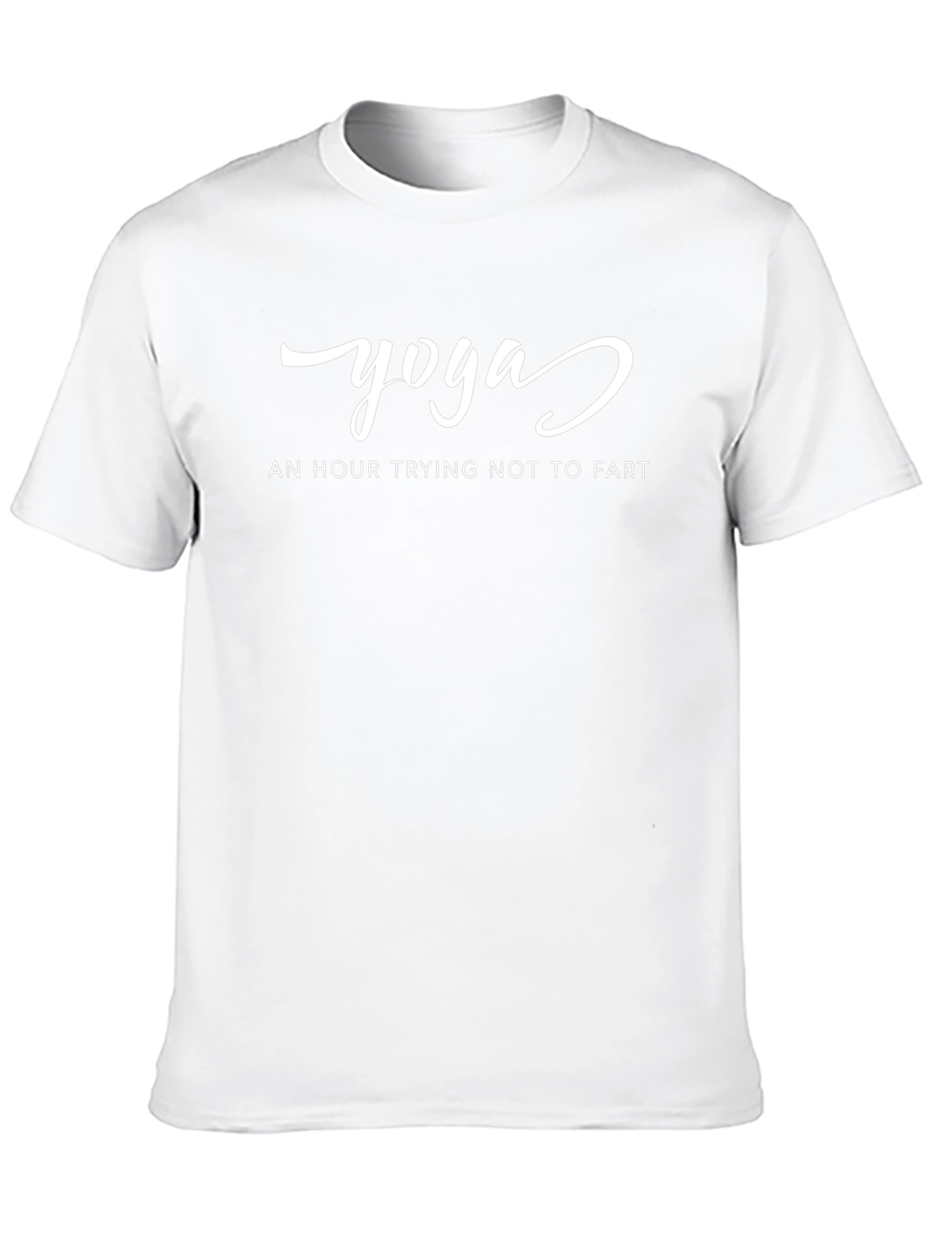 Yoga Funny T-Shirt - Trying Not to Fart