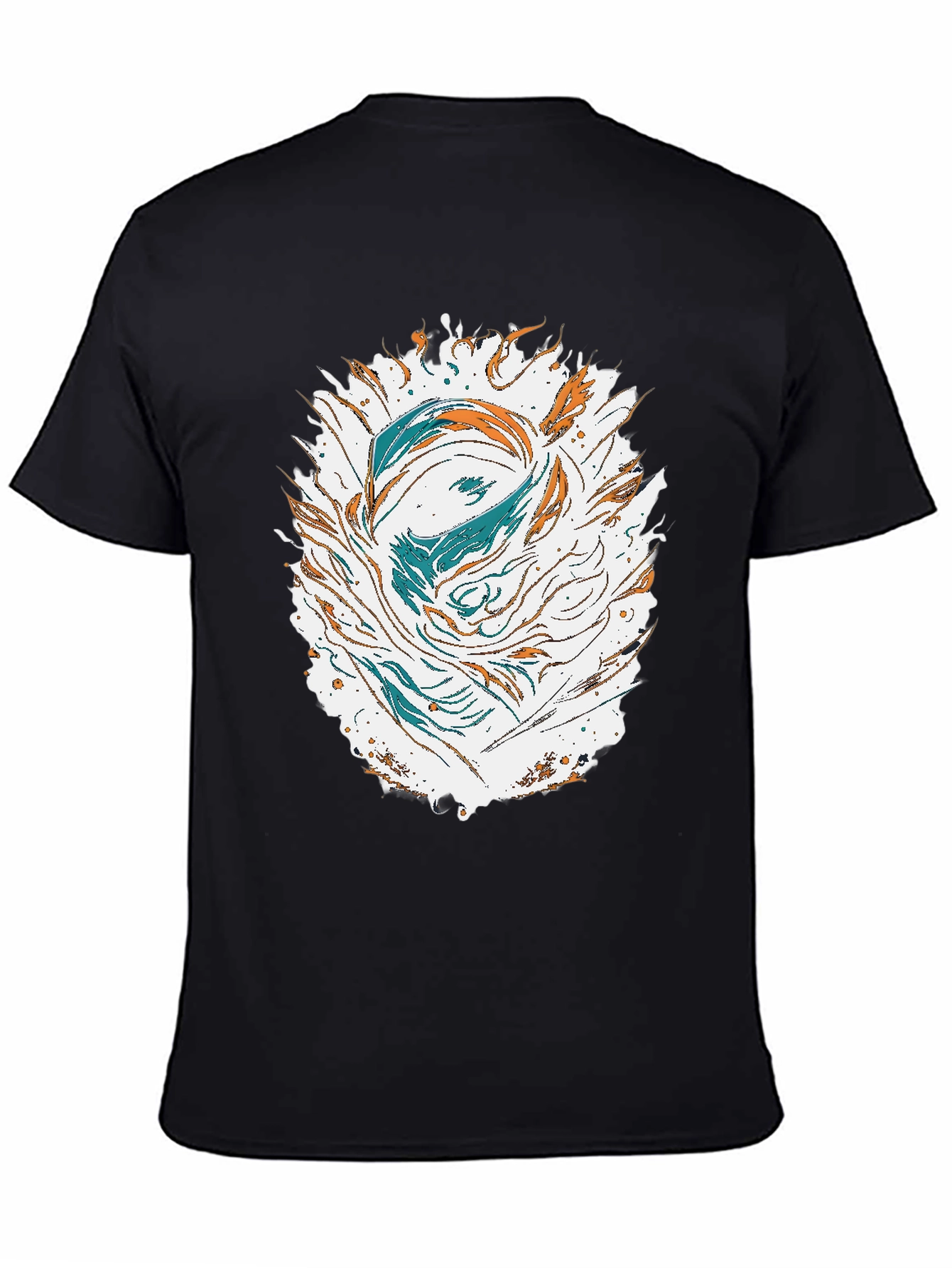 Abstract Graphic Print Crew Neck T-Shirt