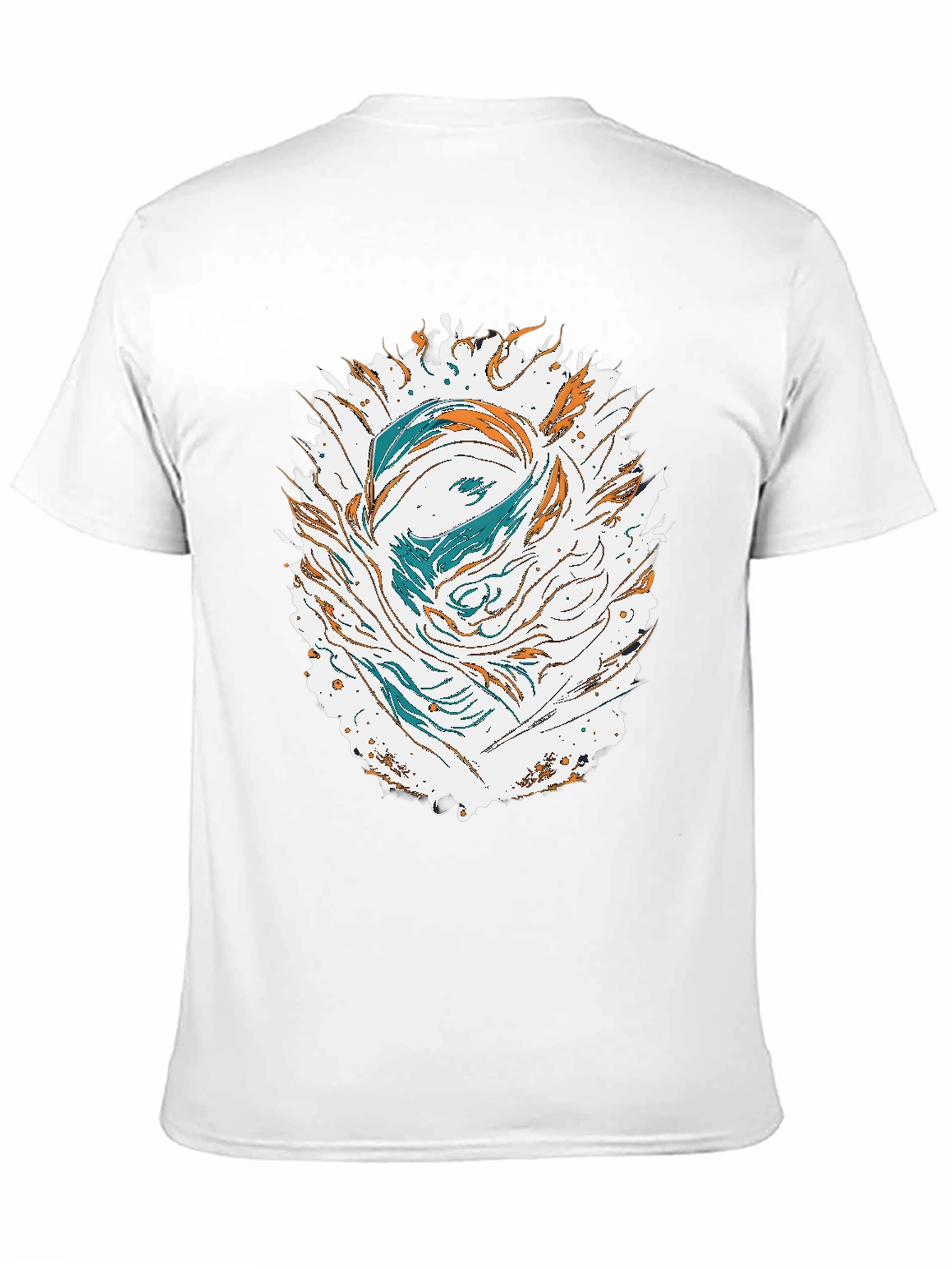 Abstract Graphic Print Crew Neck T-Shirt
