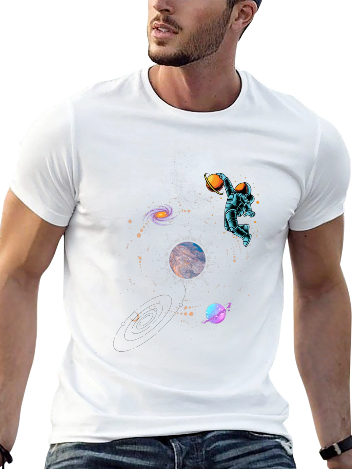 Astronaut Galaxy T-Shirt - Cosmic Dunk!