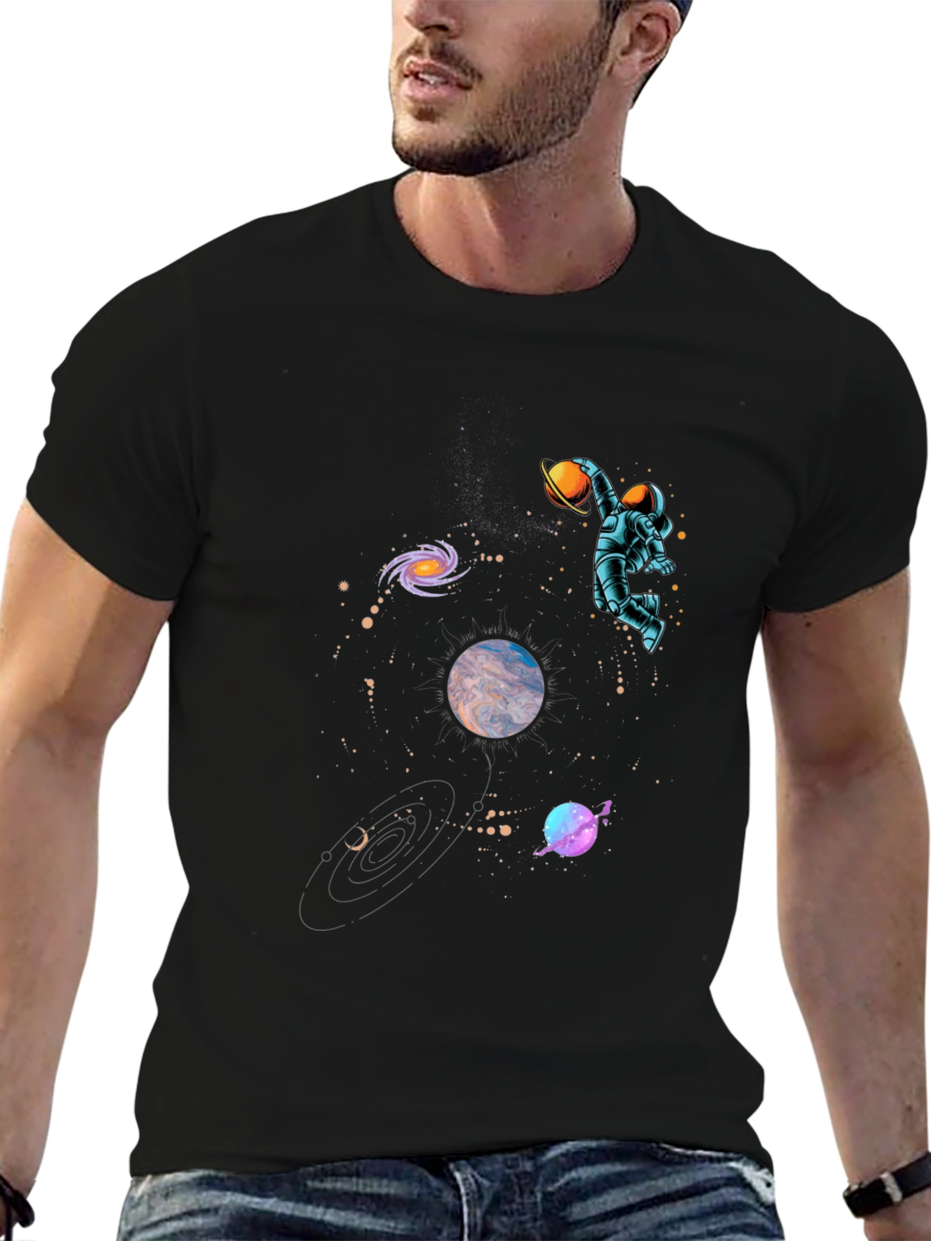Astronaut Galaxy T-Shirt - Cosmic Dunk!