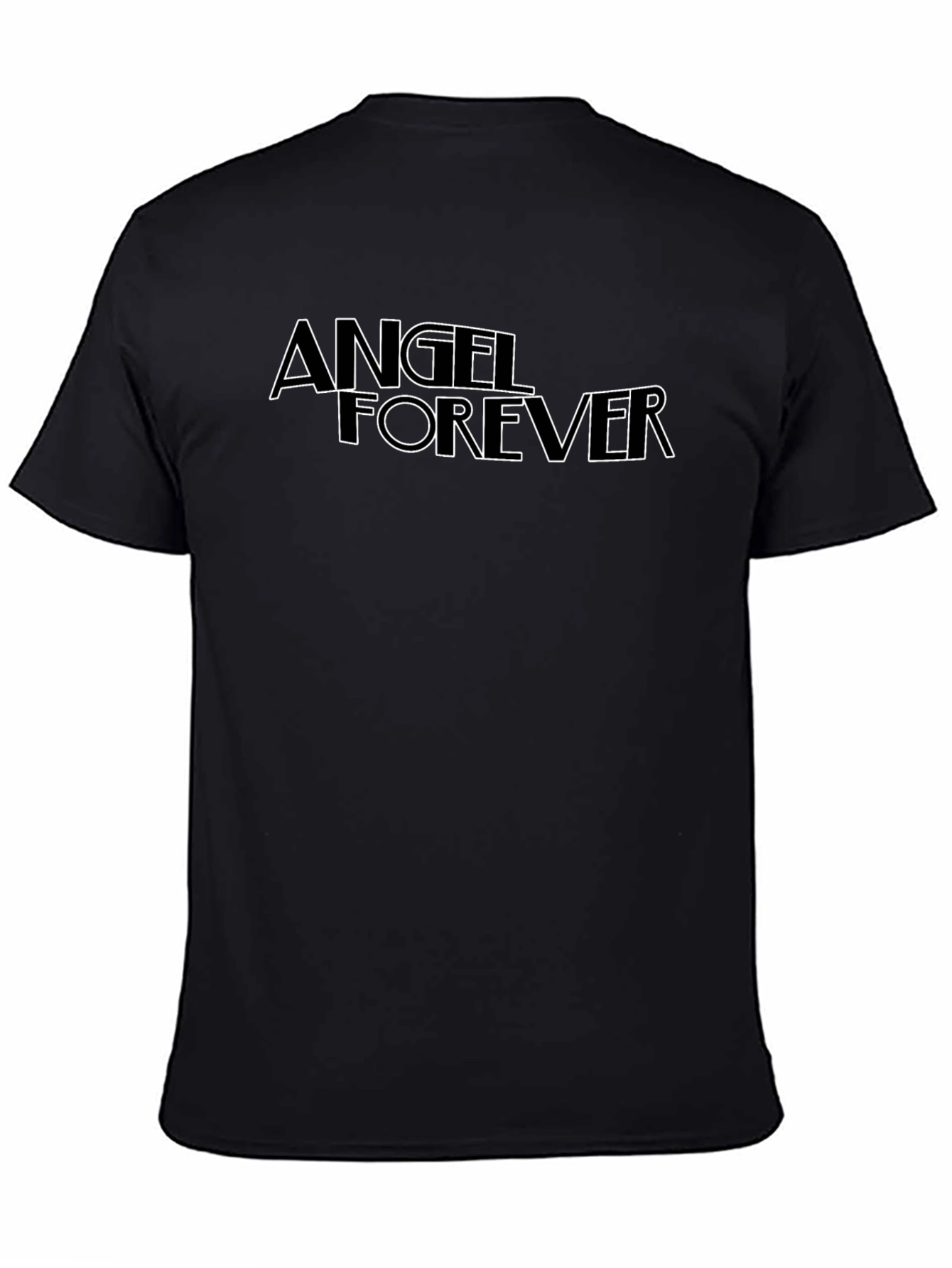 Angel Forever Black Graphic T-Shirt