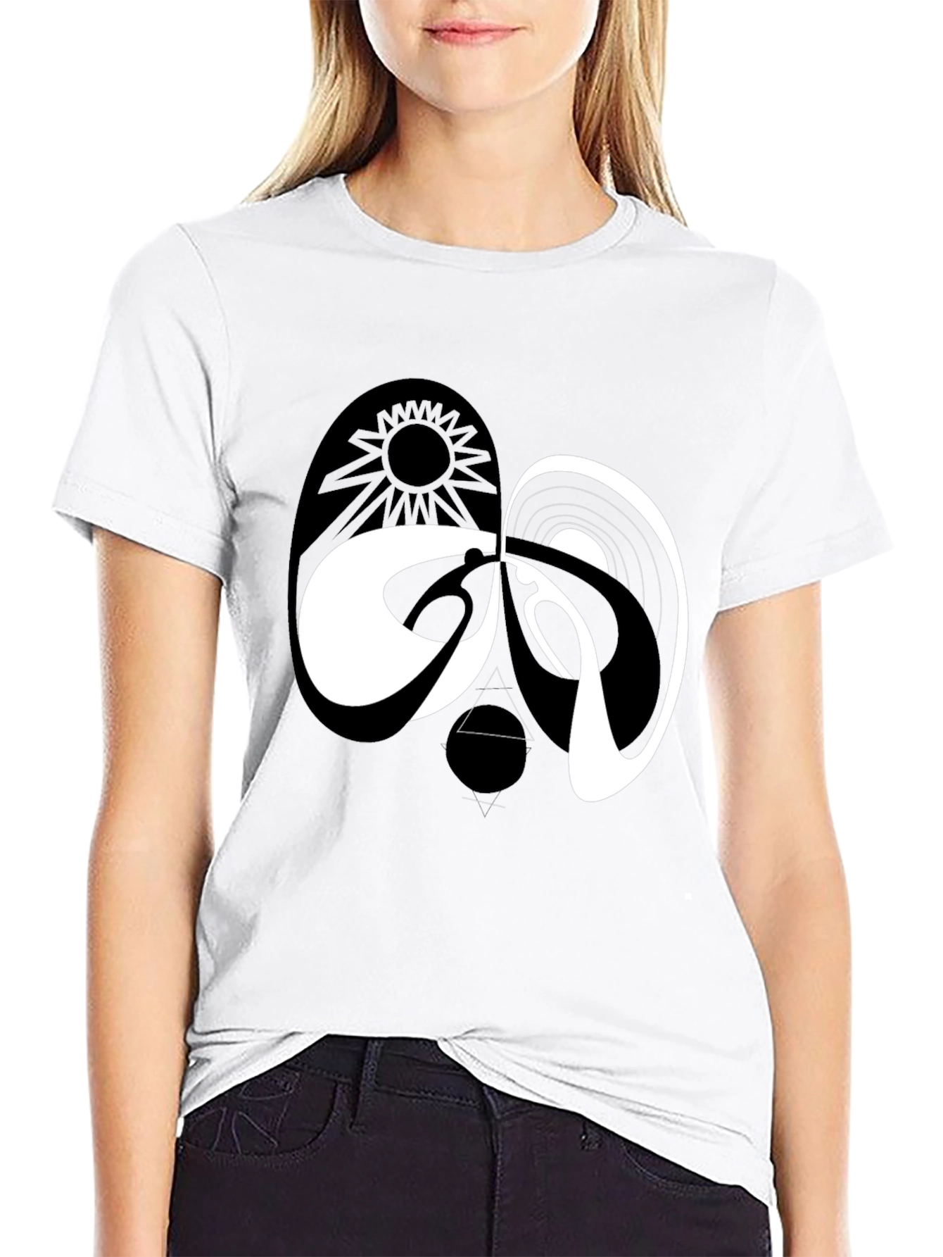 Yin Yang Dark Side of the Moon Graphic Tee