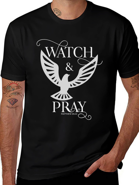 Watch & Pray Graphic Tee - Christian Apparel