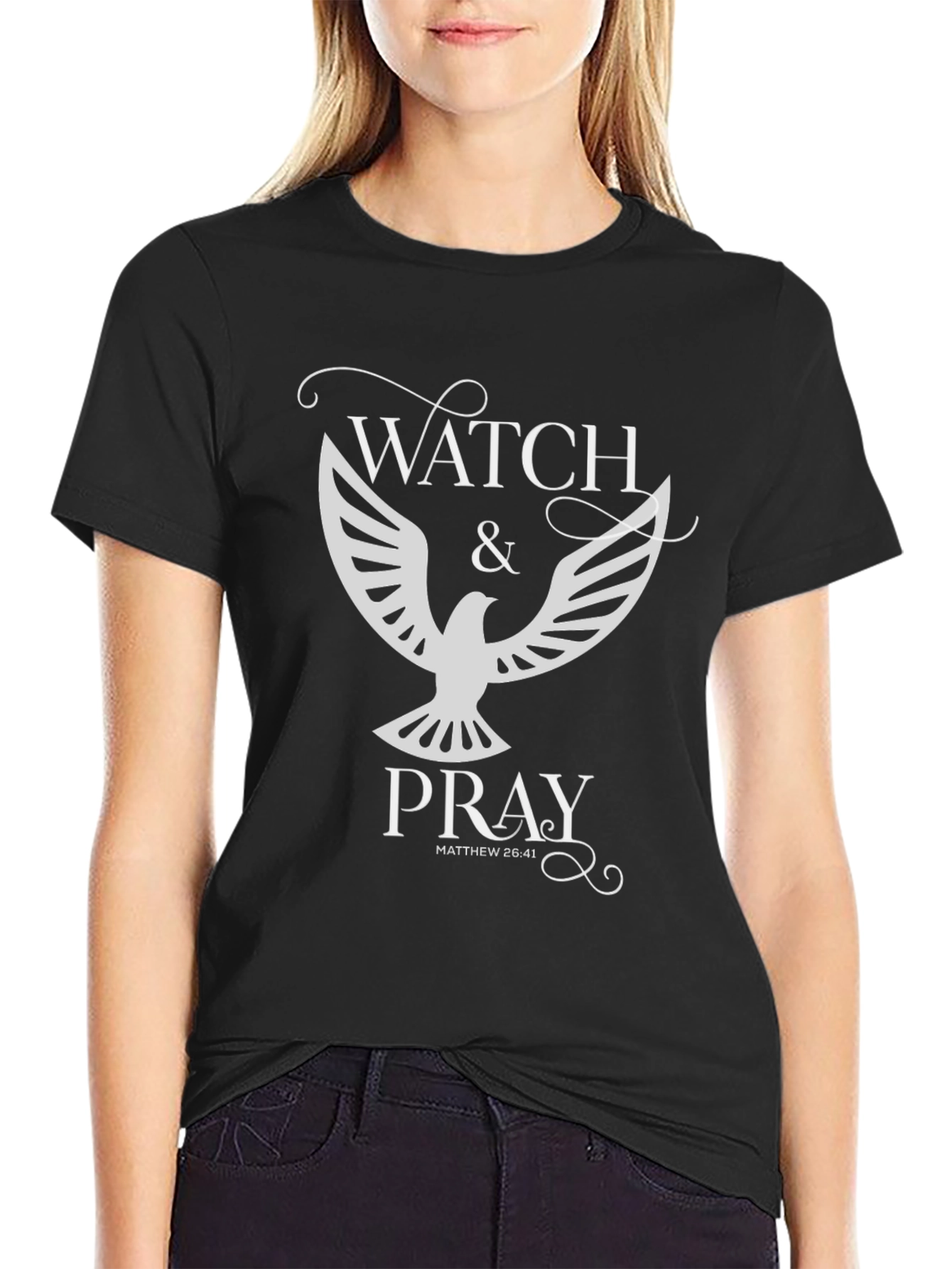Watch & Pray Graphic Tee - Christian Apparel