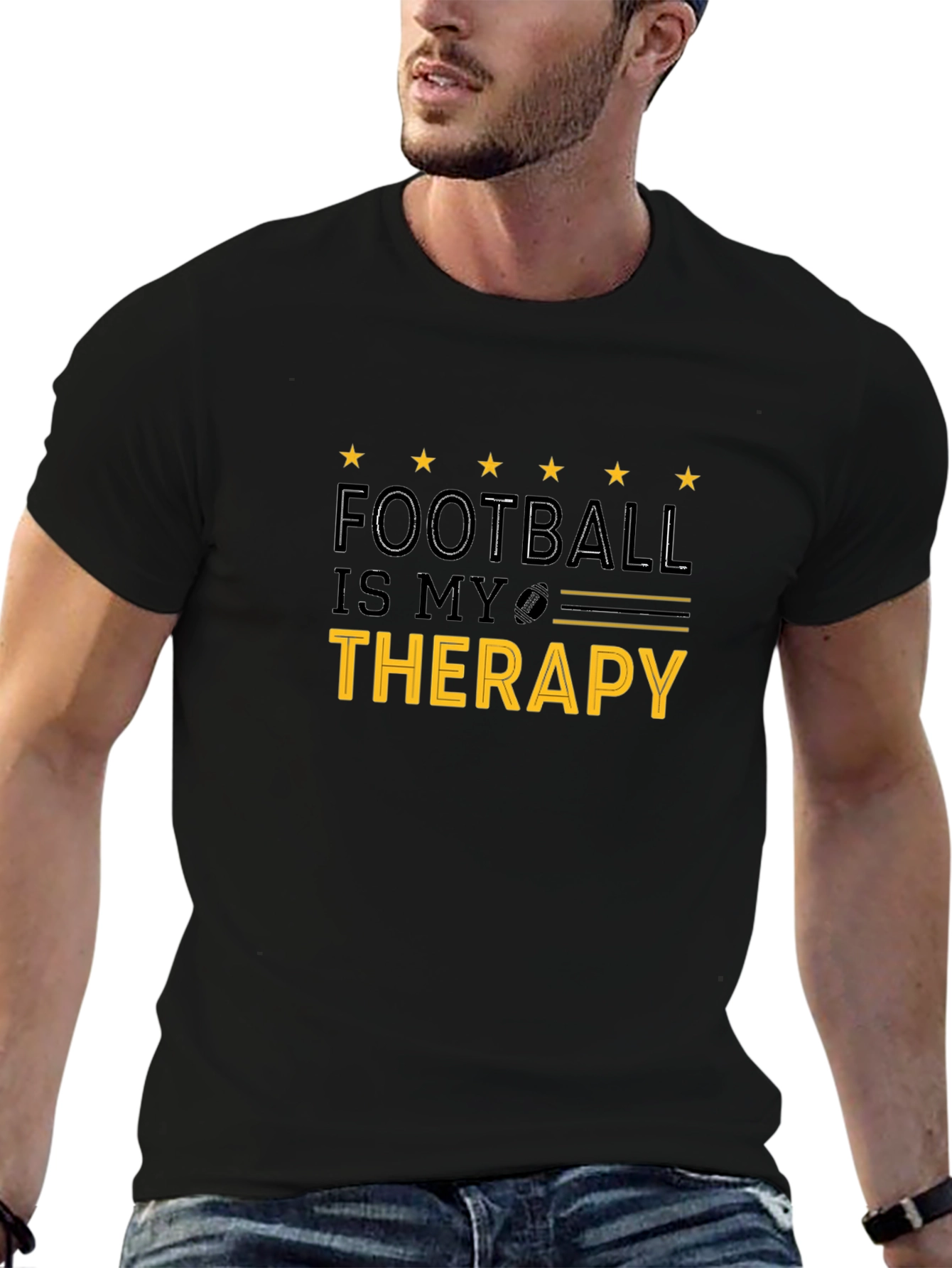 Football Is My Therapy Graphic T-Shirt