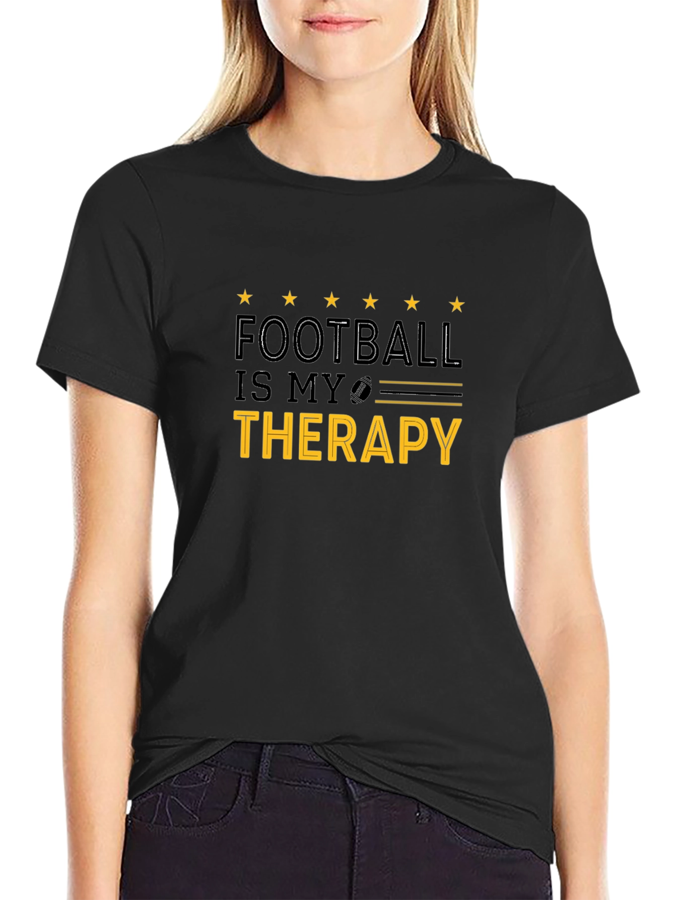 Football Is My Therapy Graphic T-Shirt