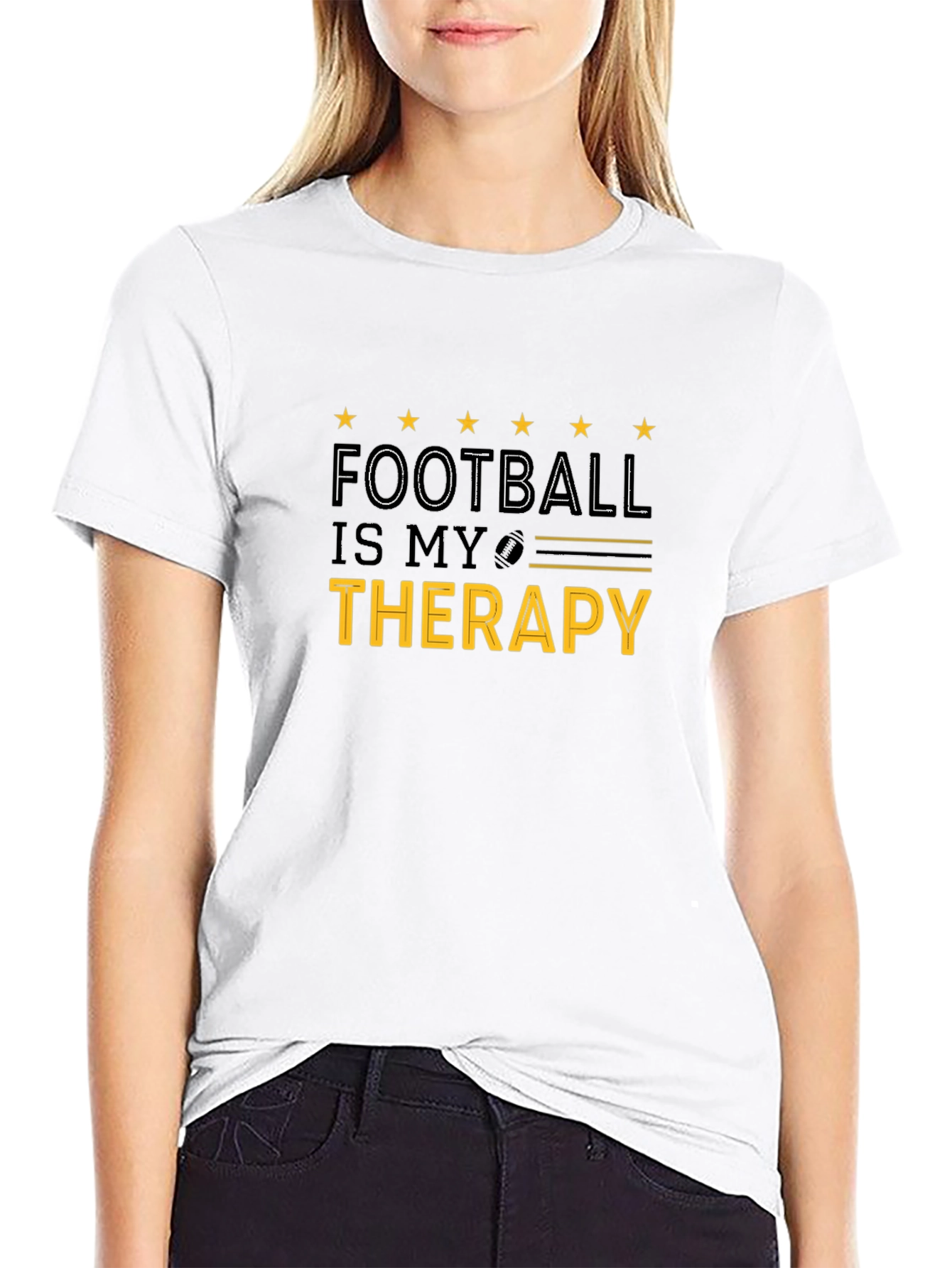 Football Is My Therapy Graphic T-Shirt