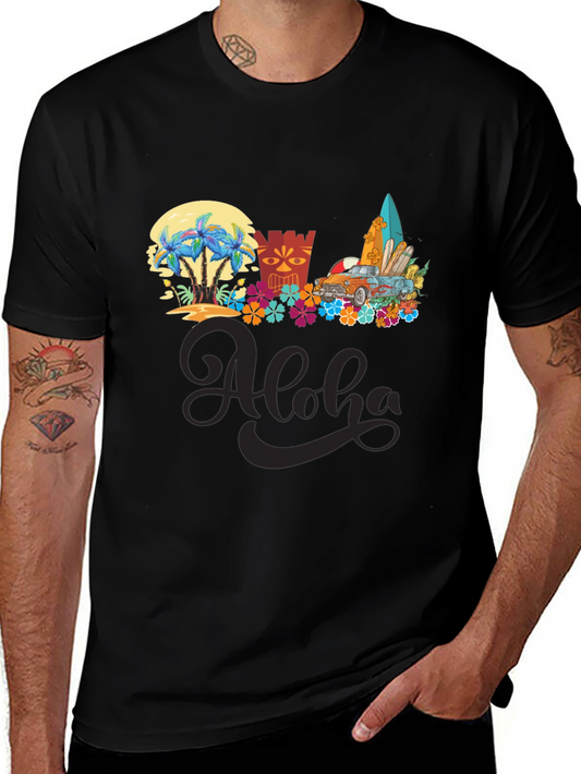 Aloha Summer T-Shirt: Beach Car & Surfboards