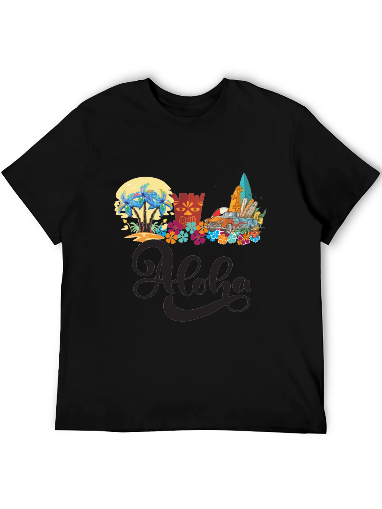 Aloha Summer T-Shirt: Beach Car & Surfboards