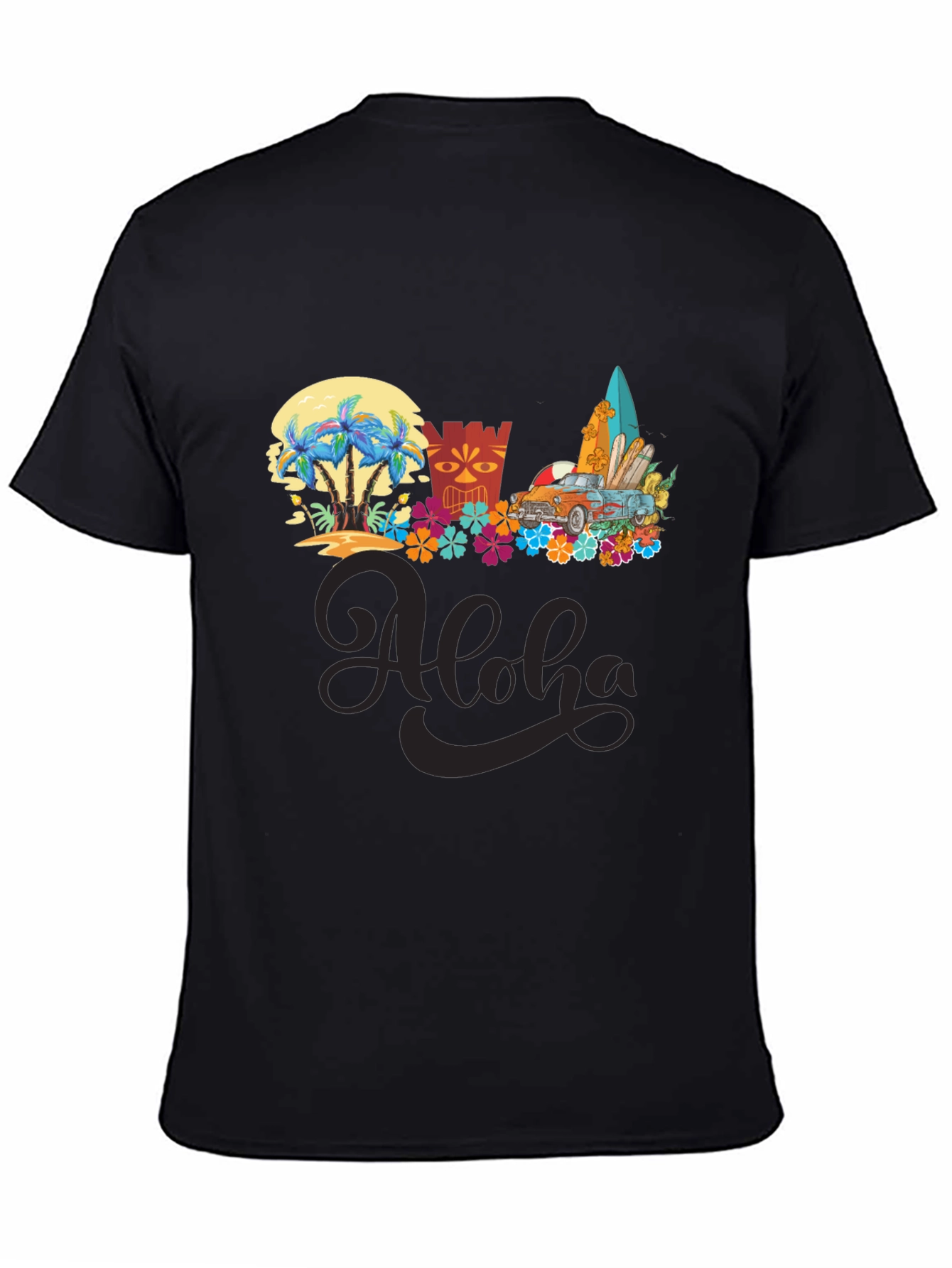 Aloha Summer T-Shirt: Beach Car & Surfboards