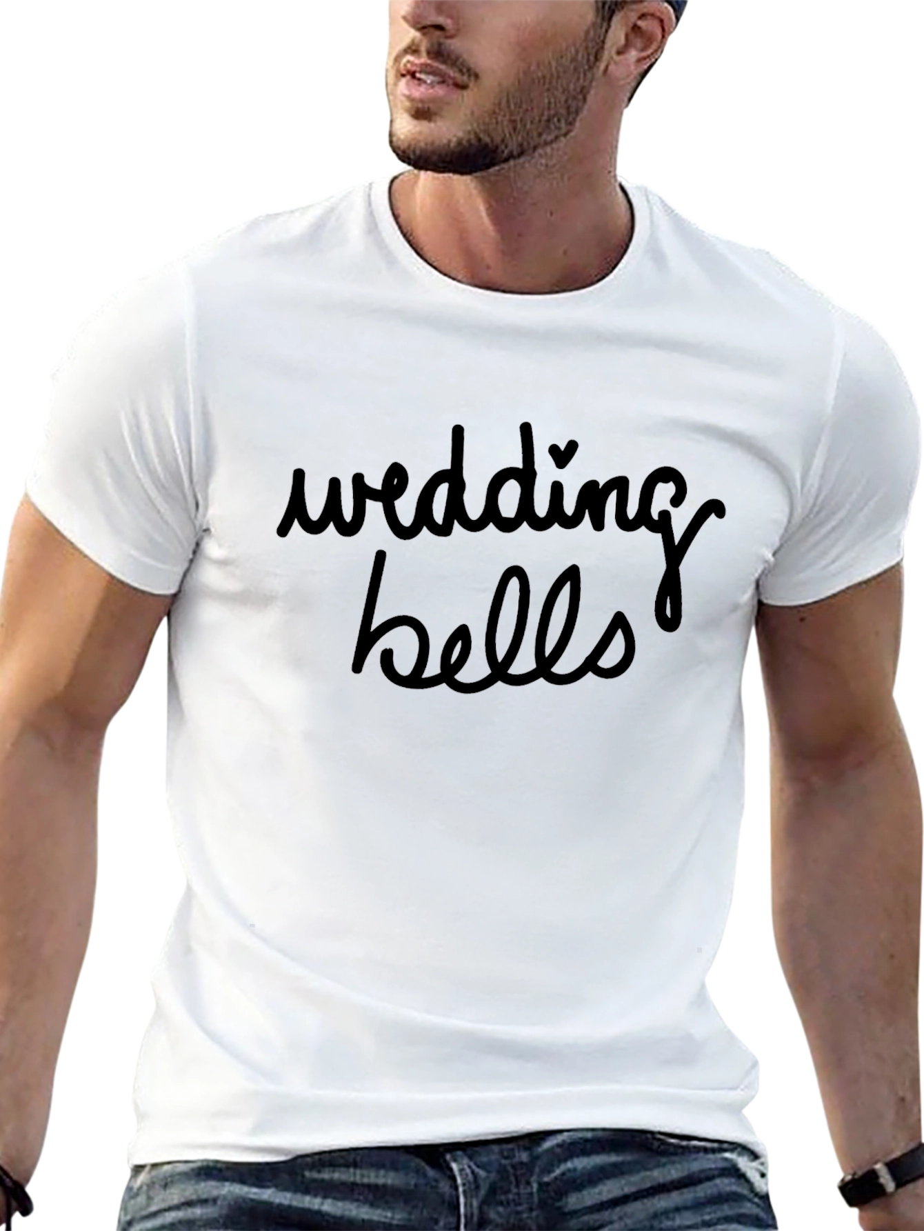Wedding Bells Graphic Tee - Black Cotton T-Shirt