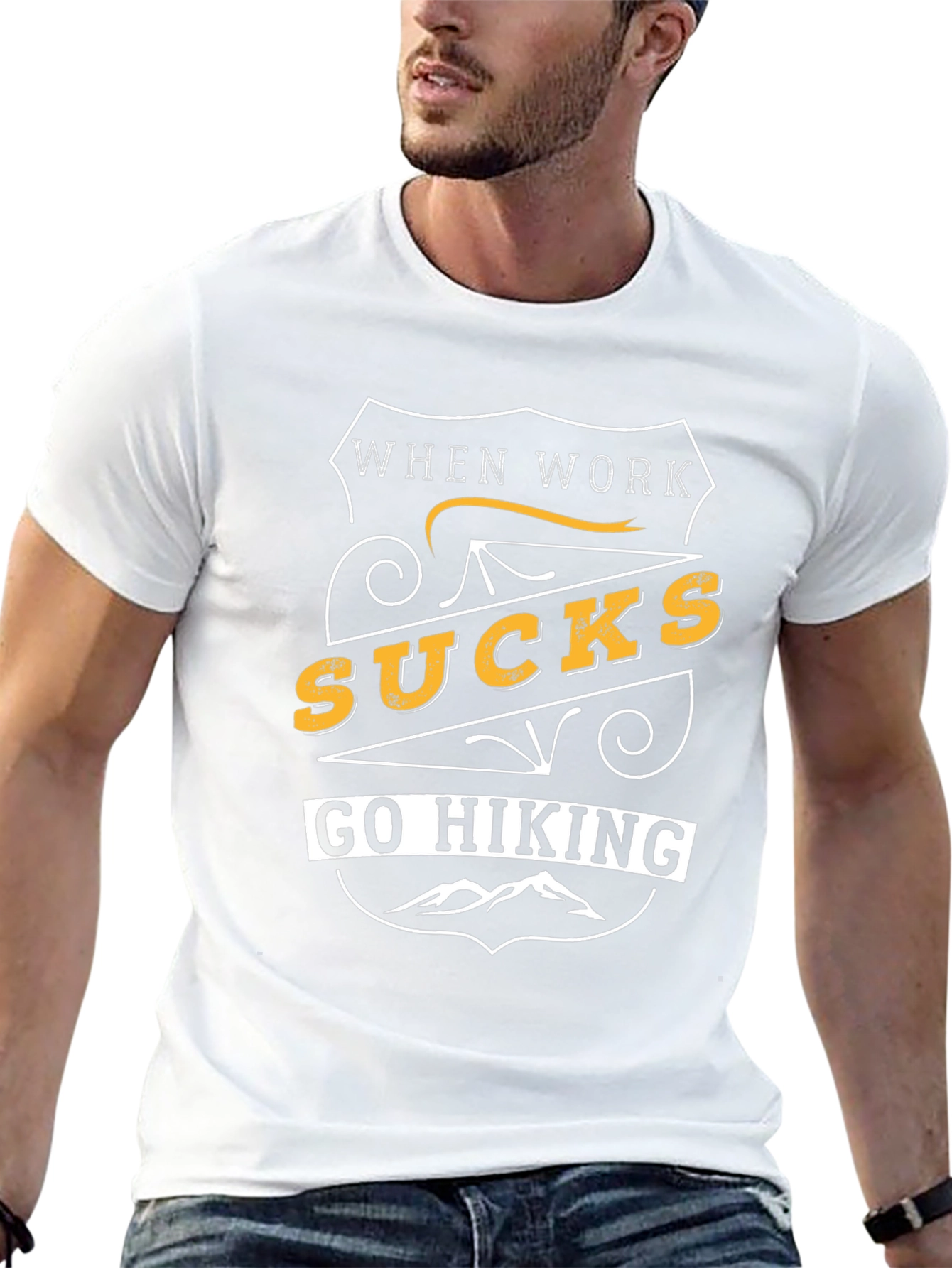 When Work Sucks Go Hiking Graphic T-Shirt