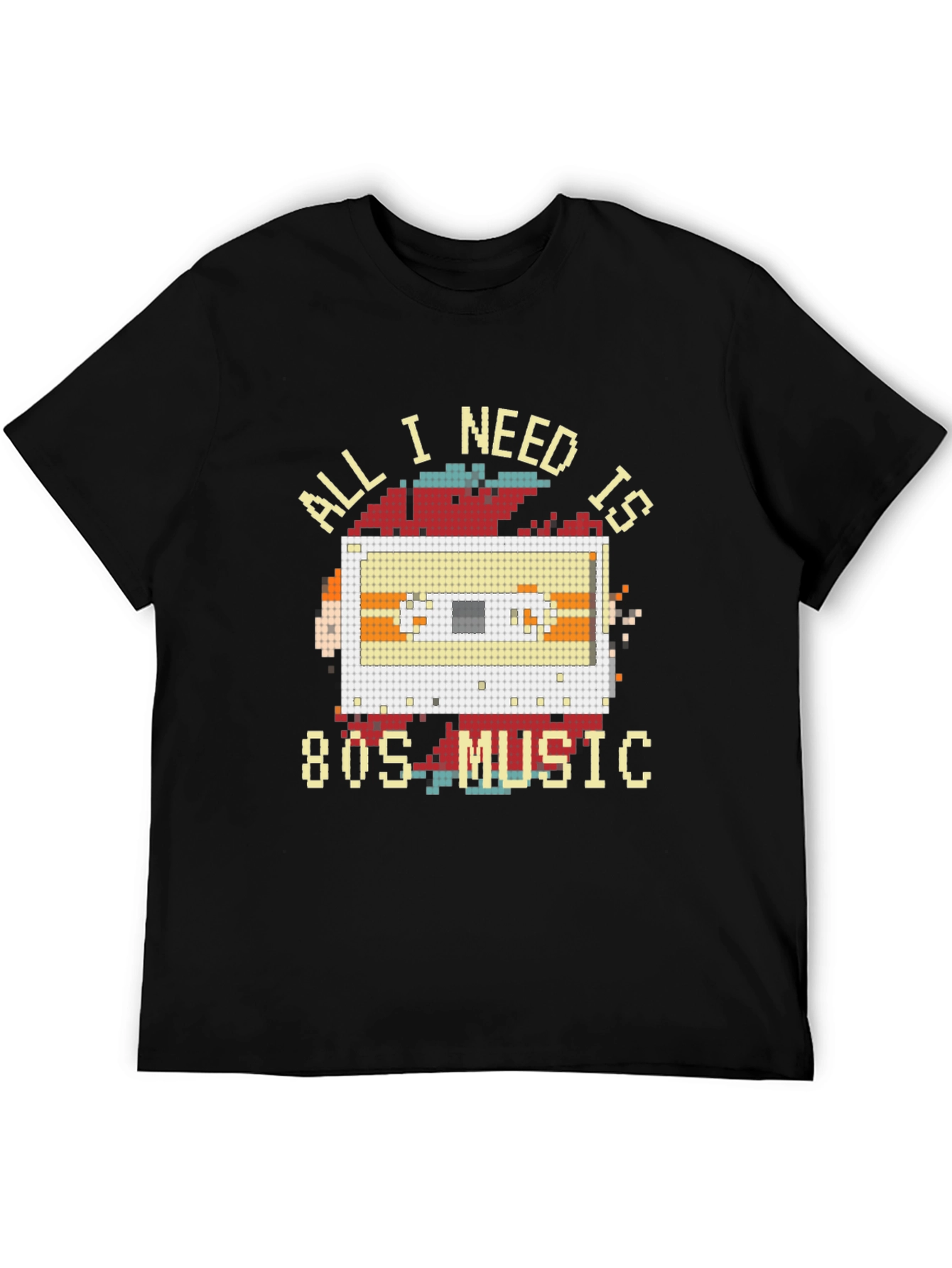 80s Music Cassette Pixel Art T-Shirt