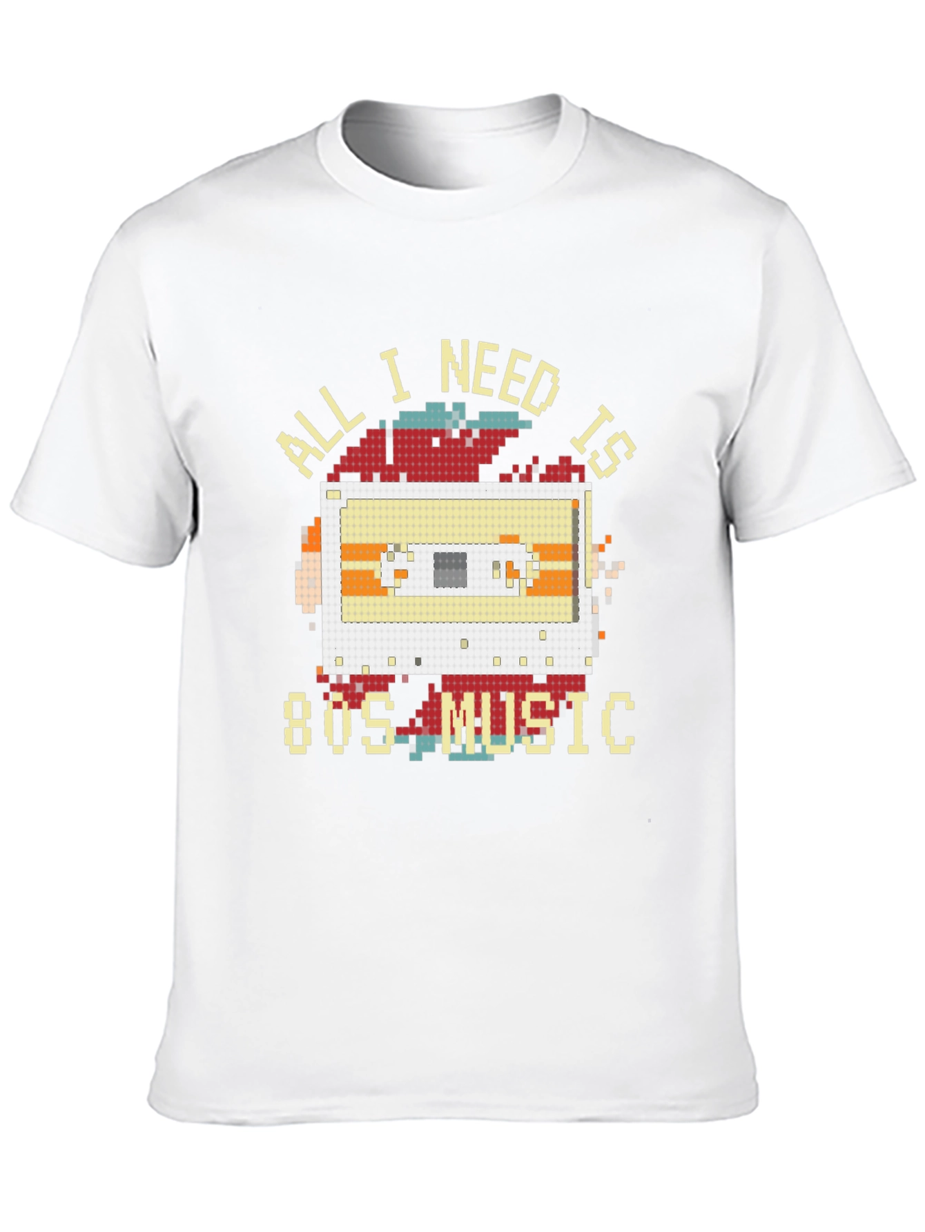 80s Music Cassette Pixel Art T-Shirt