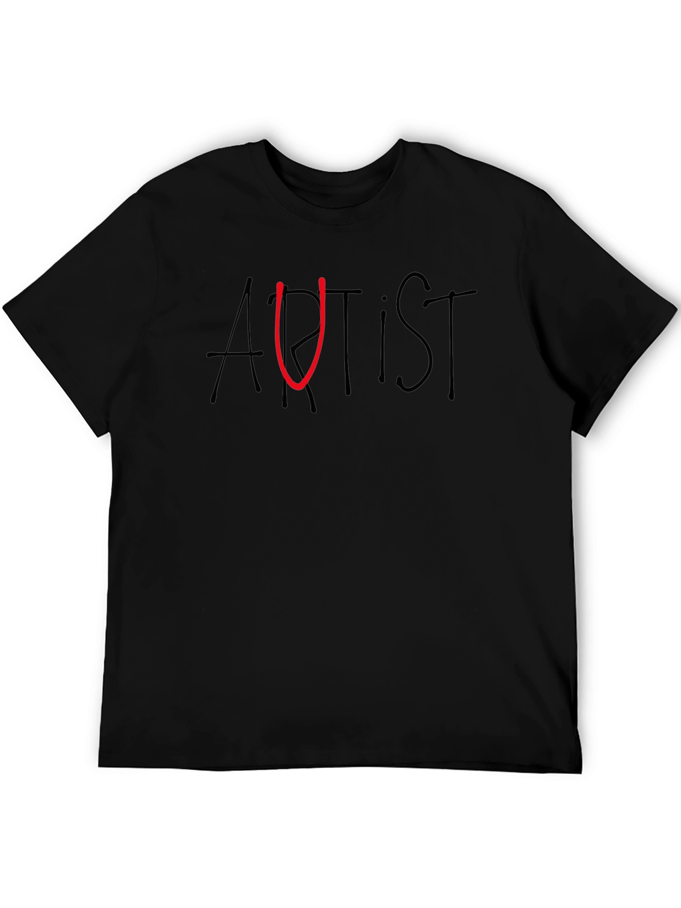 Artist Graphic T-Shirt - Black Casual Tee