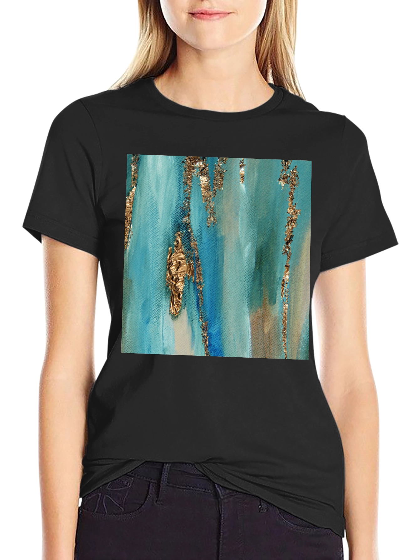 Abstract Art Black T-Shirt