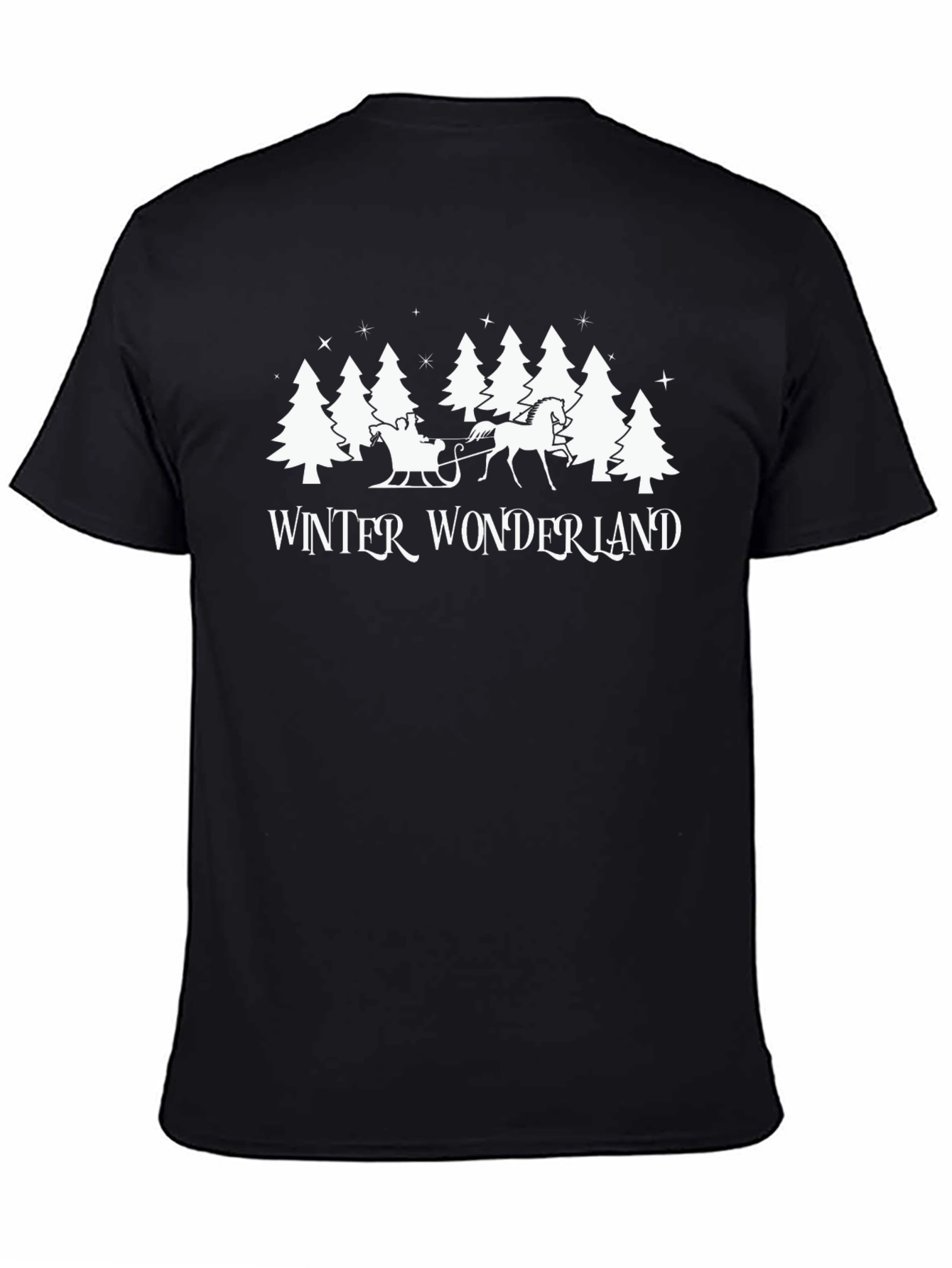 Winter Wonderland Graphic Tee - Black Holiday T-Shirt