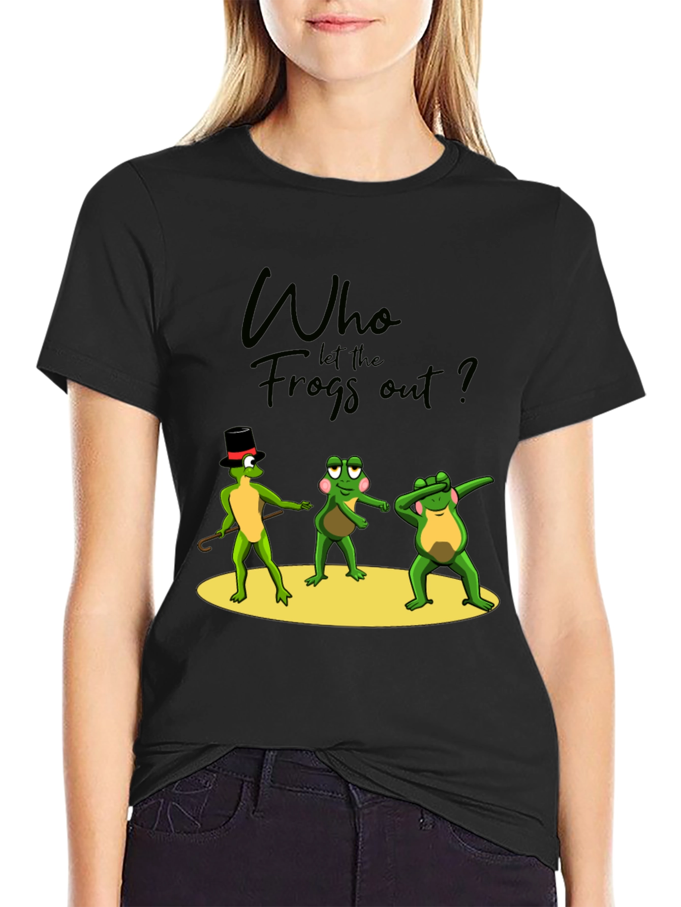 Who Let the Frogs Out? Funny Graphic T-Shirt