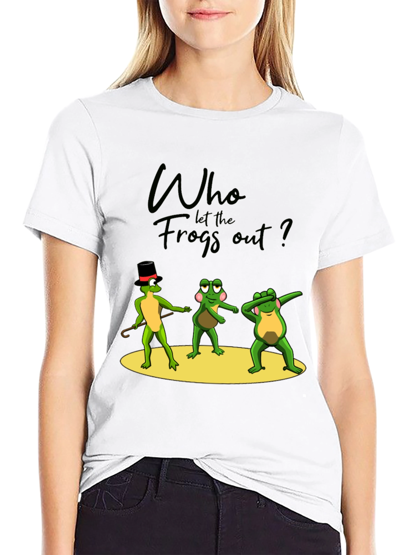 Who Let the Frogs Out? Funny Graphic T-Shirt