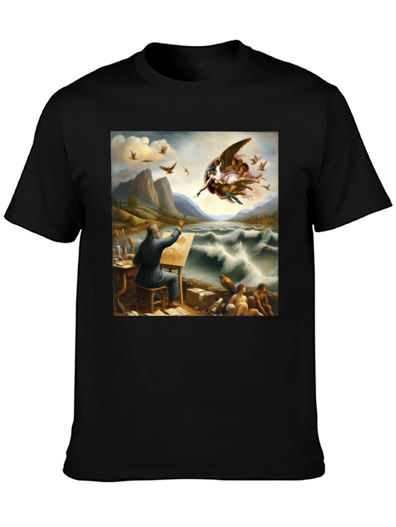 Artistic T-Shirt: Painter Sea Creation