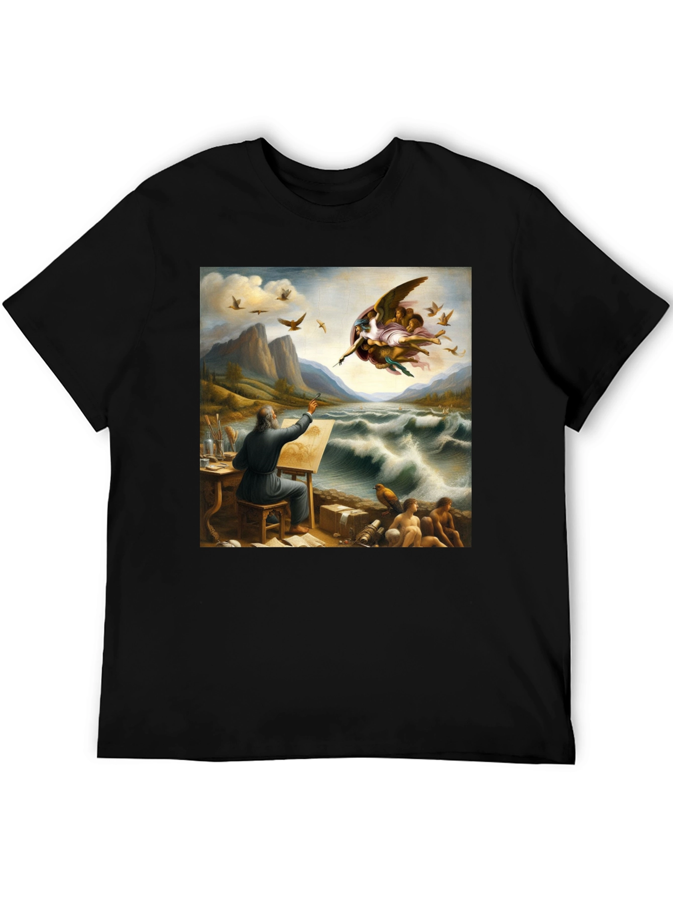Artistic T-Shirt: Painter Sea Creation