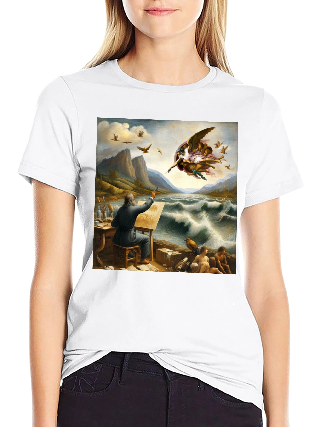 Artistic T-Shirt: Painter Sea Creation
