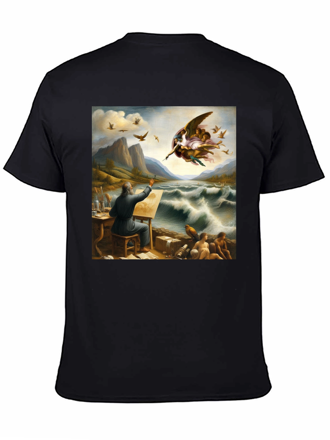 Artistic T-Shirt: Painter Sea Creation