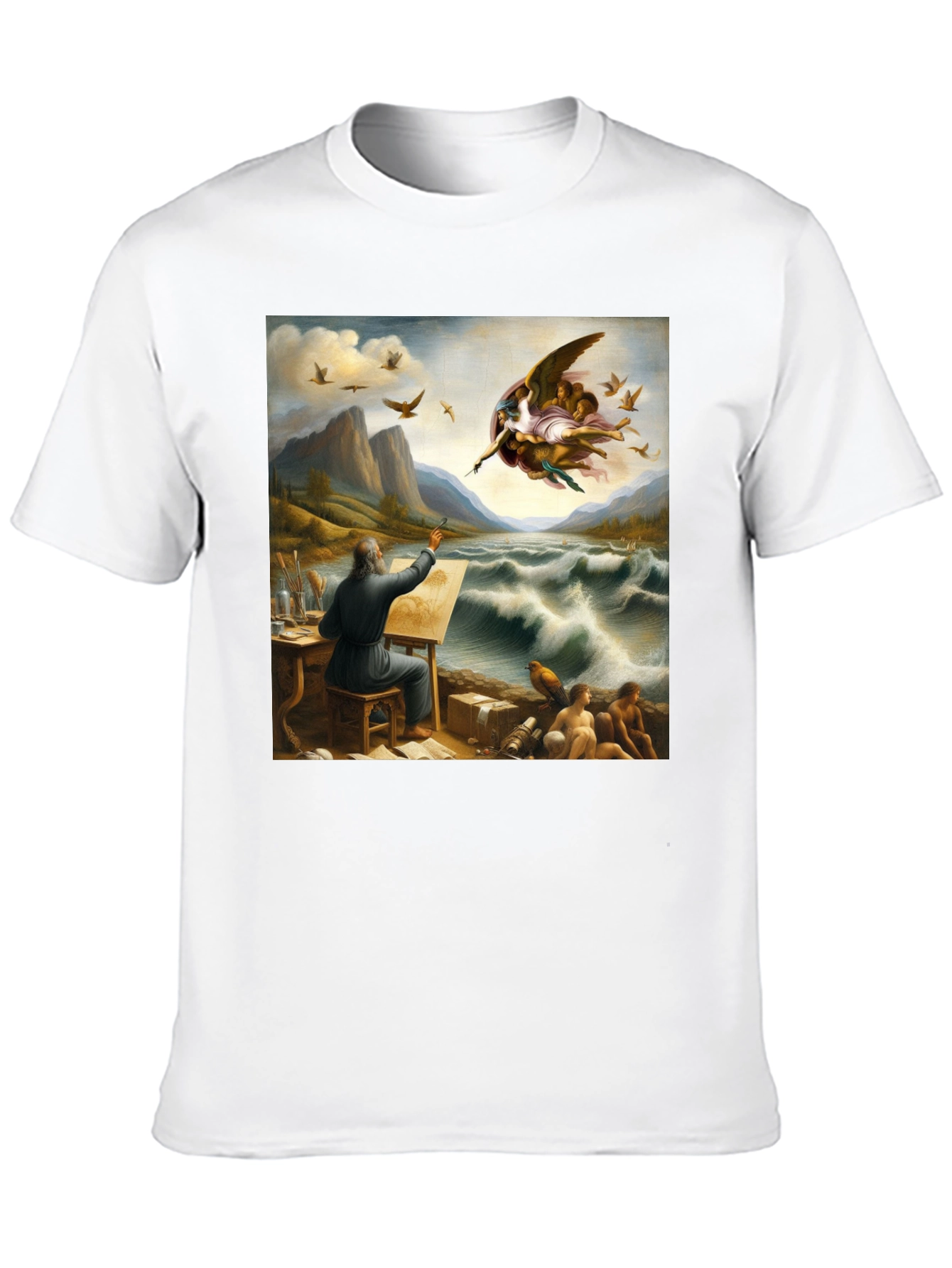 Artistic T-Shirt: Painter Sea Creation