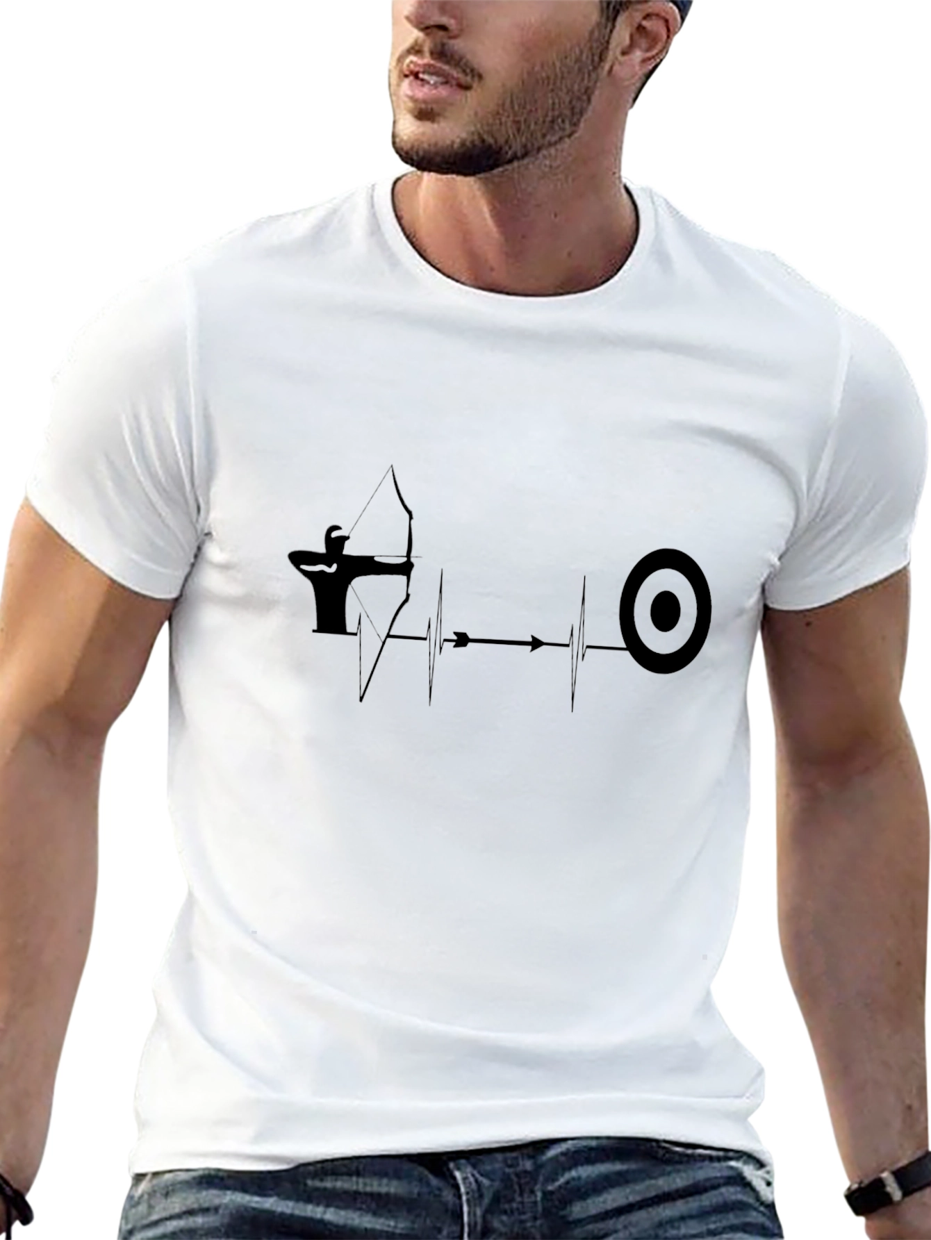 Archery Heartbeat T-Shirt - Archers Life Line Tee