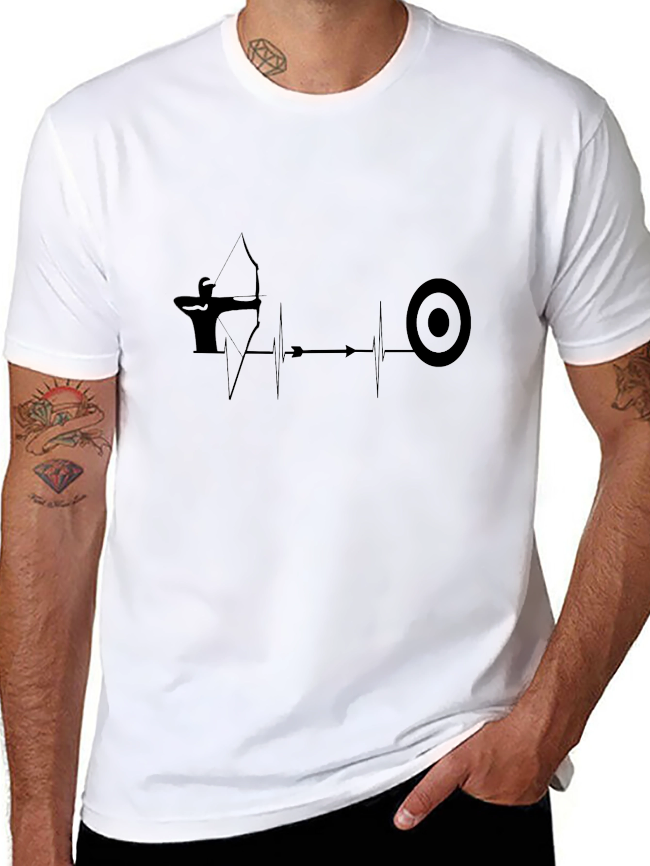 Archery Heartbeat T-Shirt - Archers Life Line Tee