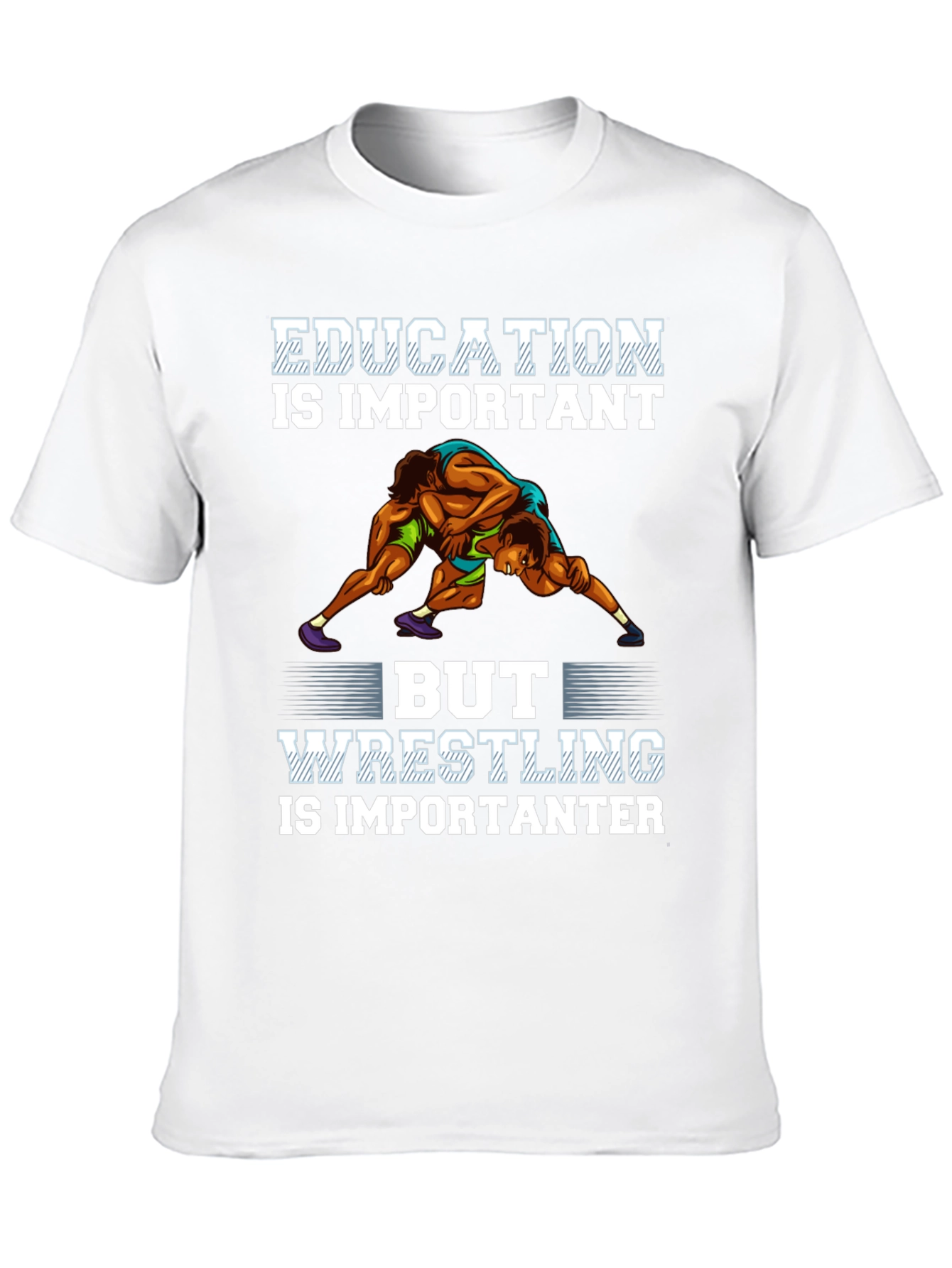 Wrestling Is Importanter T-Shirt - Black