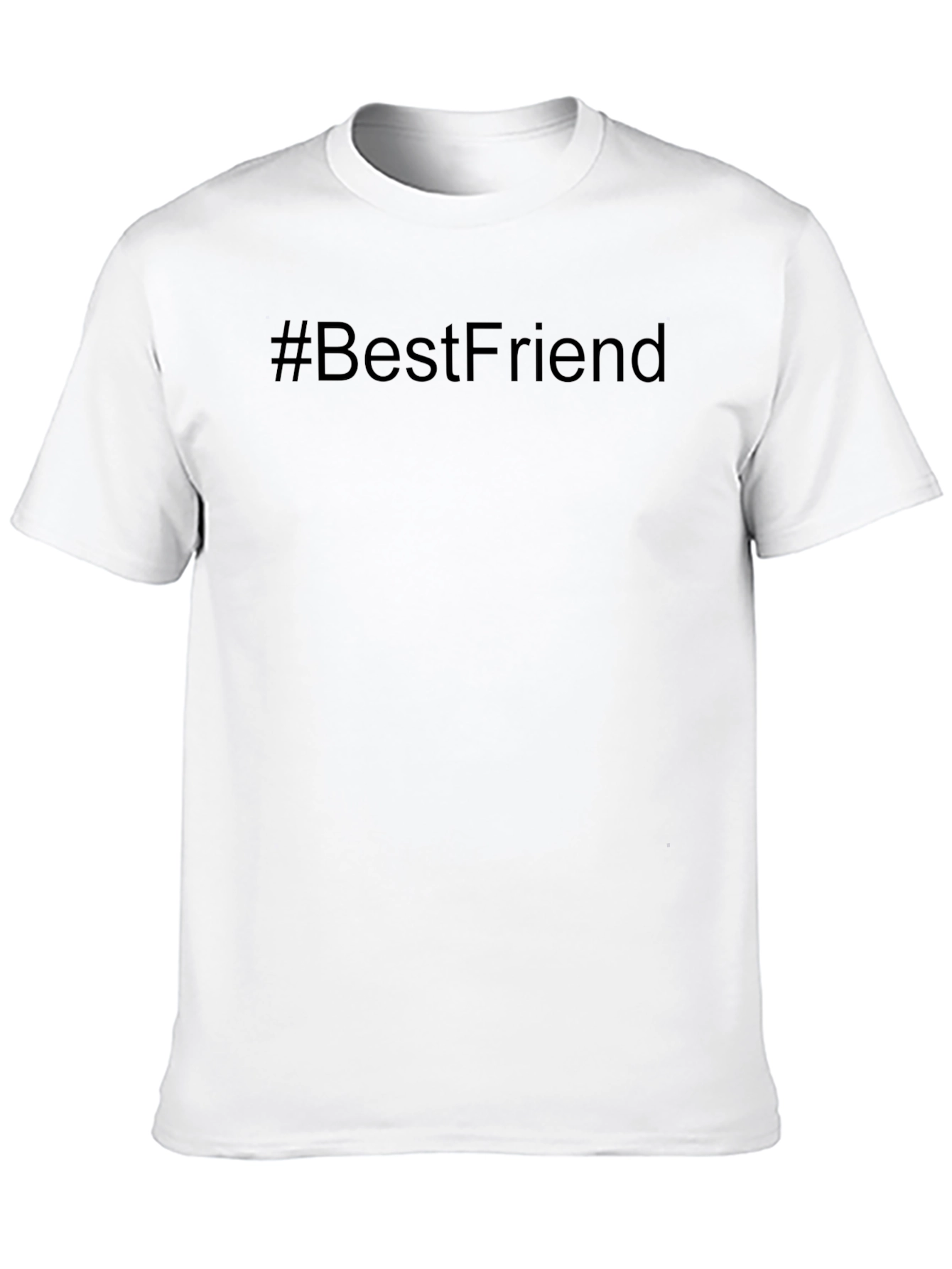 #BestFriend Black Crew Neck T-Shirt