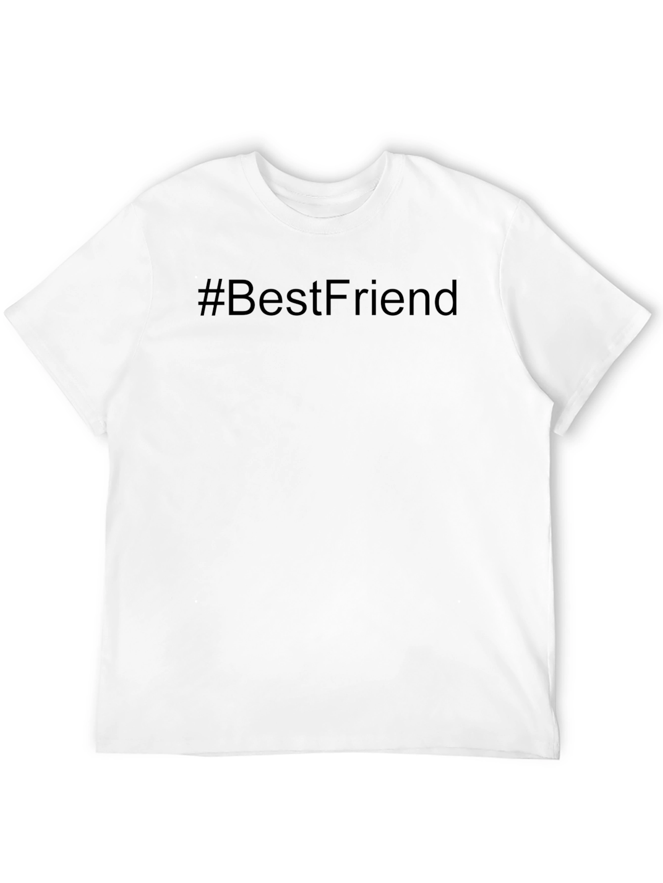 #BestFriend Black Crew Neck T-Shirt