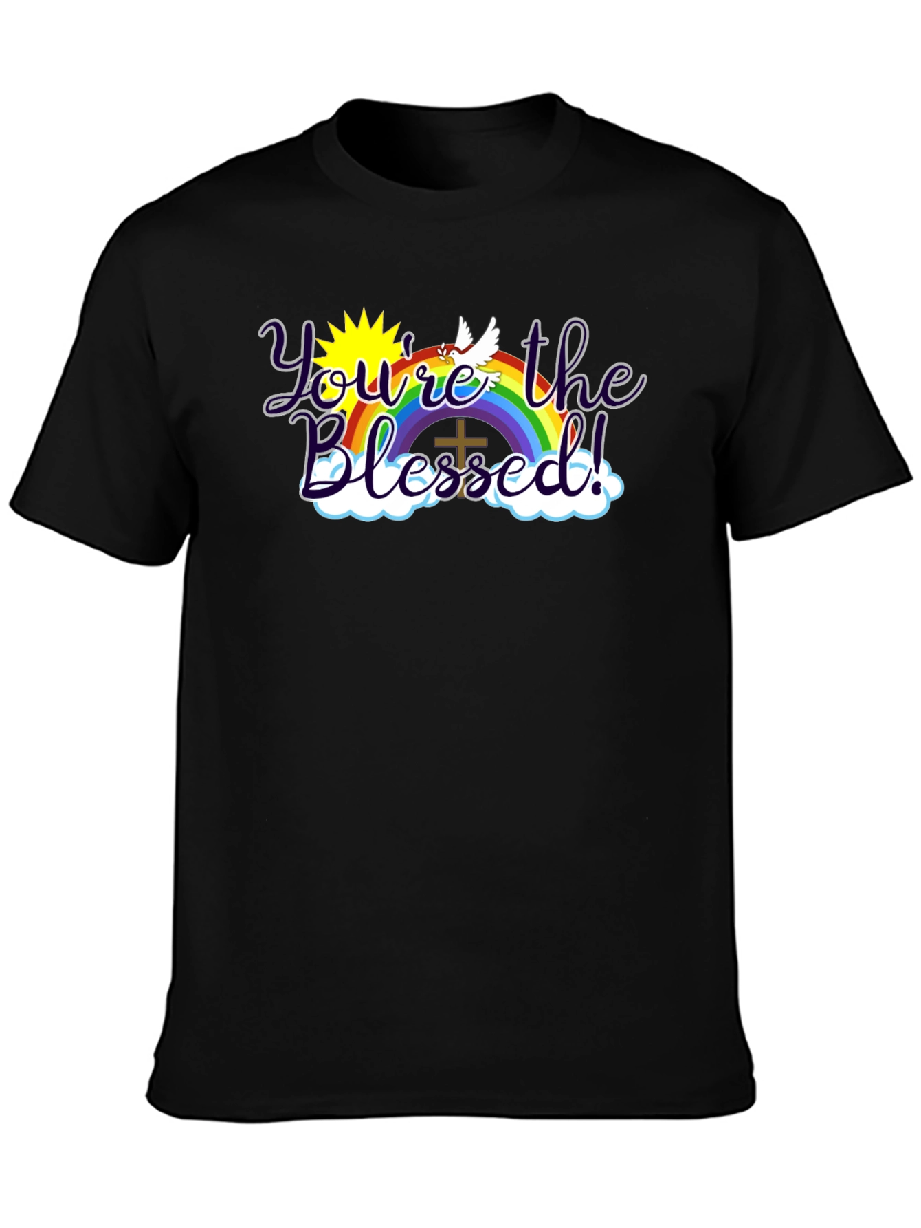 Youre the Blessed! Christian Rainbow Graphic T-Shirt