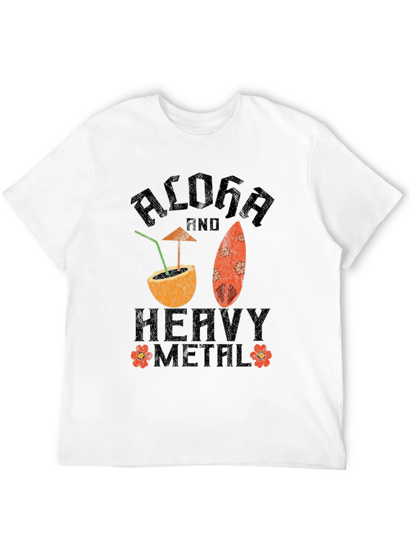 Aloha and Heavy Metal Graphic T-Shirt
