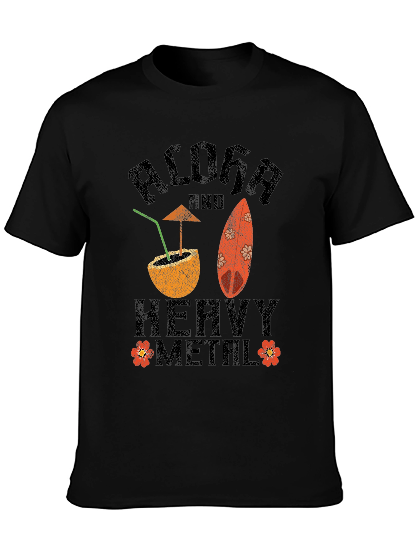 Aloha and Heavy Metal Graphic T-Shirt