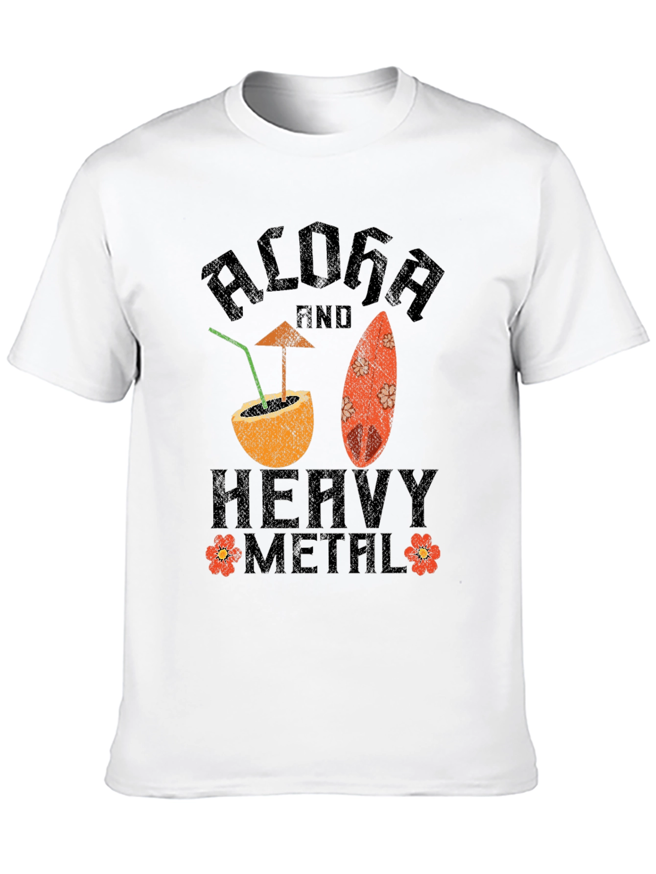 Aloha and Heavy Metal Graphic T-Shirt